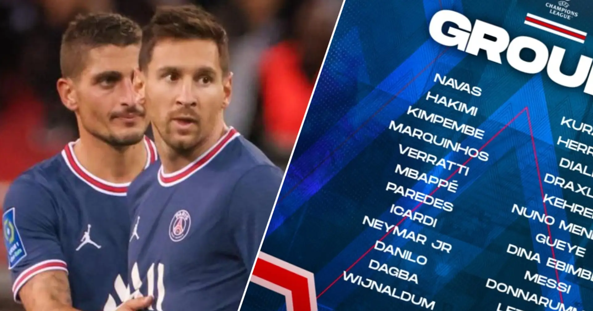 Messi and Verratti back in: PSG reveal 23-man squad for Manchester City clash