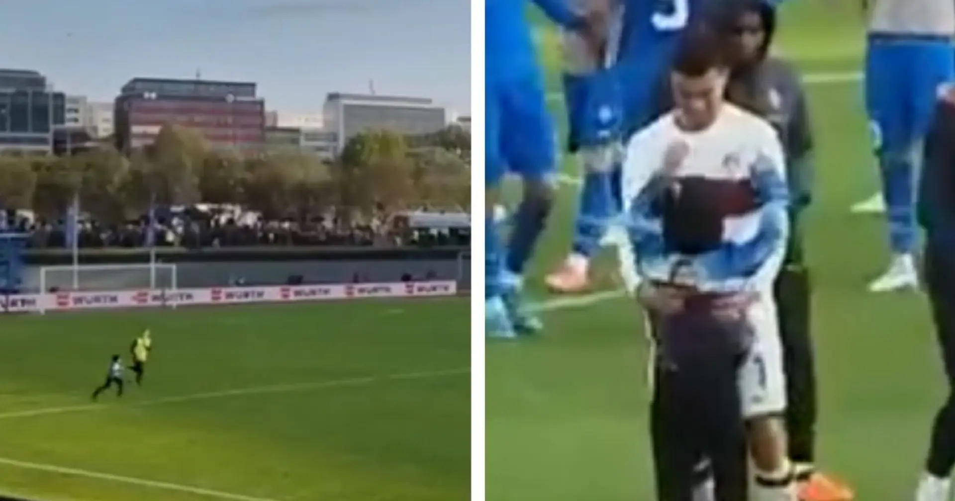 ❤️ Nette Geste: Ronaldo verteidigte einen Fan, der auf das Feld lief, vor den Stewards, und machte dann Selfies mit ihm