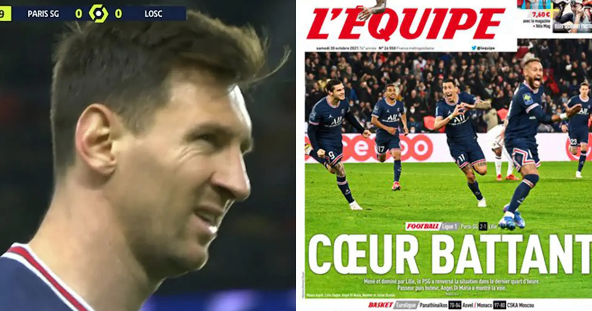 L'Equipe assess Messi's Lille performance at 3/10 – worst among PSG players