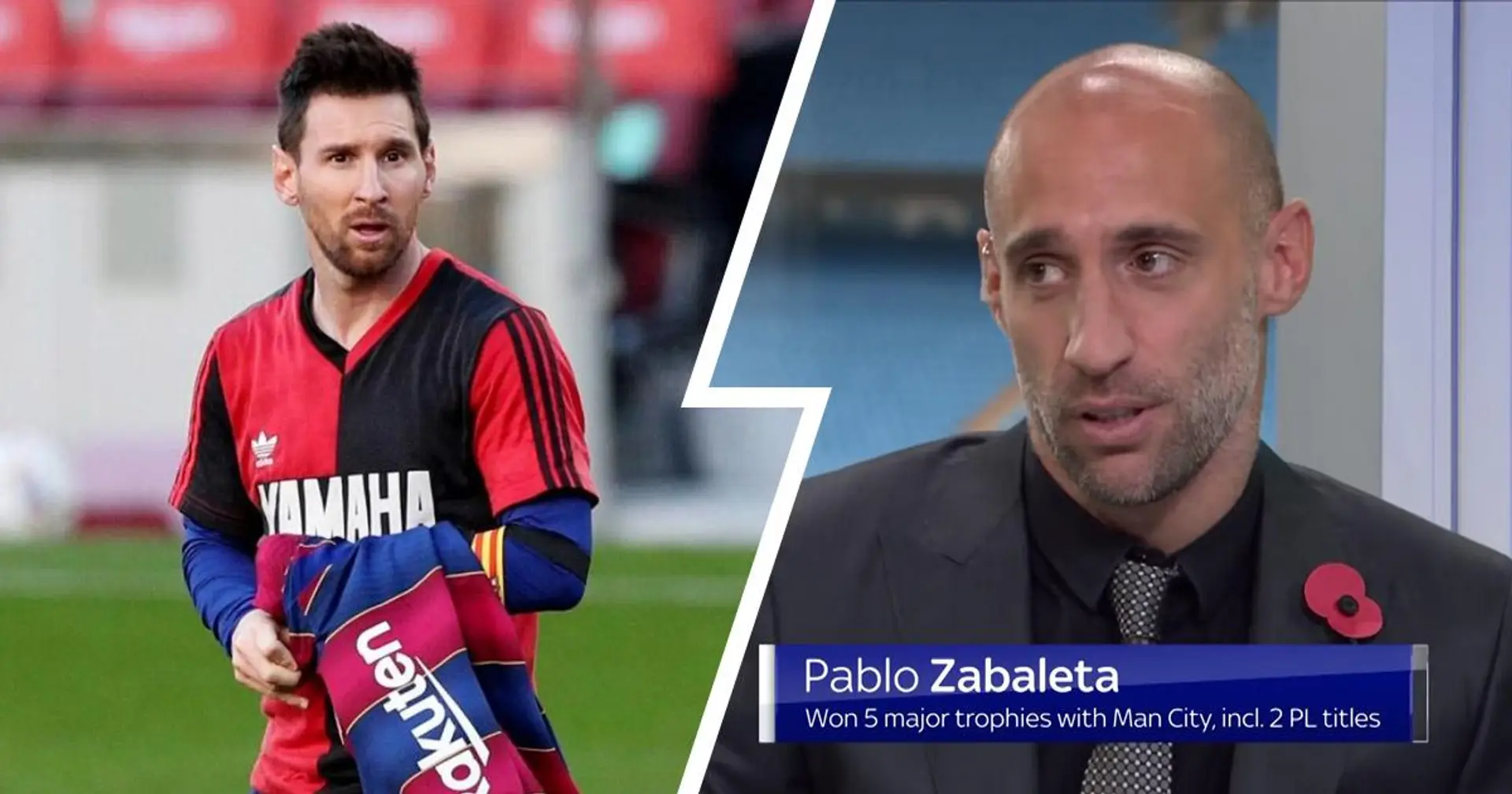 Pablo Zabaleta: "Je souhaite que Messi reste à Barcelone mais Man City serait le meilleur endroit pour lui s'il part"