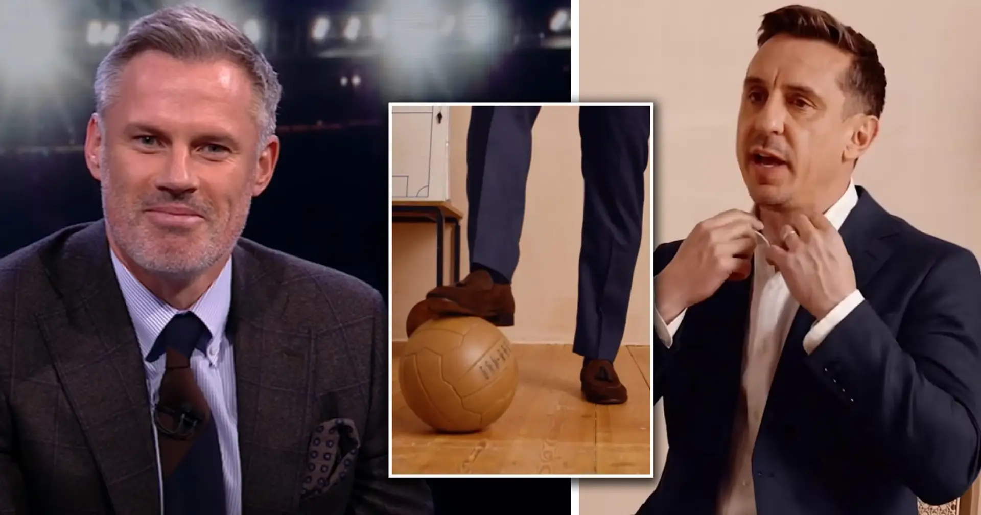 Jamie Carragher mocks Gary Neville for his clothing deal with Hawes & Curtis
