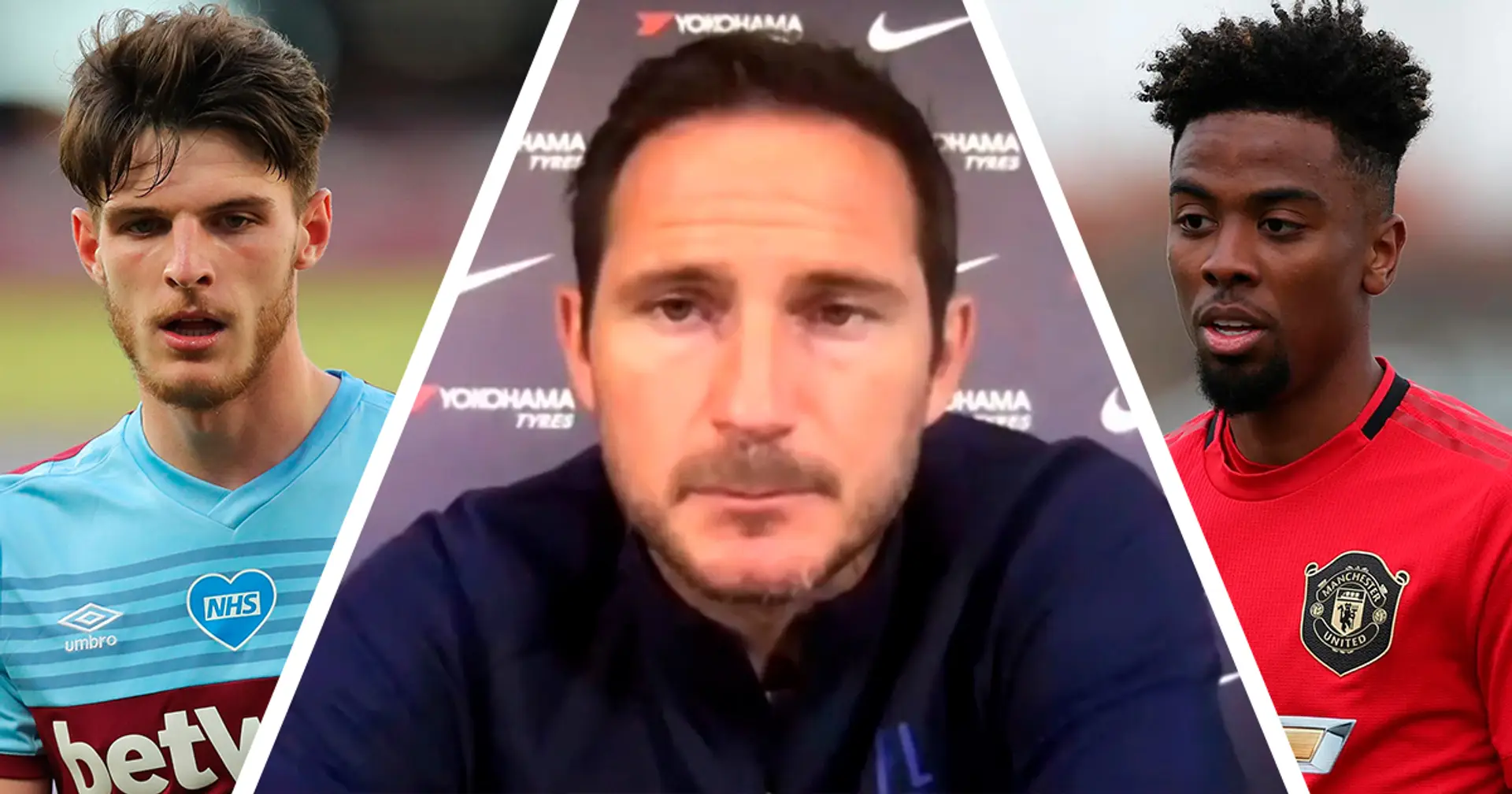 Frank Lampard addresses Declan Rice and Angel Gomes transfer rumours
