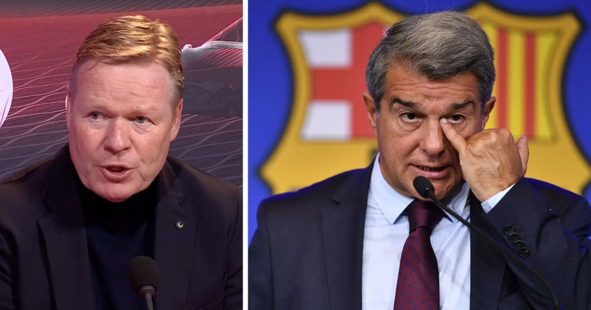 'Now that was unfair!': Koeman names one way Laporta mistreated him