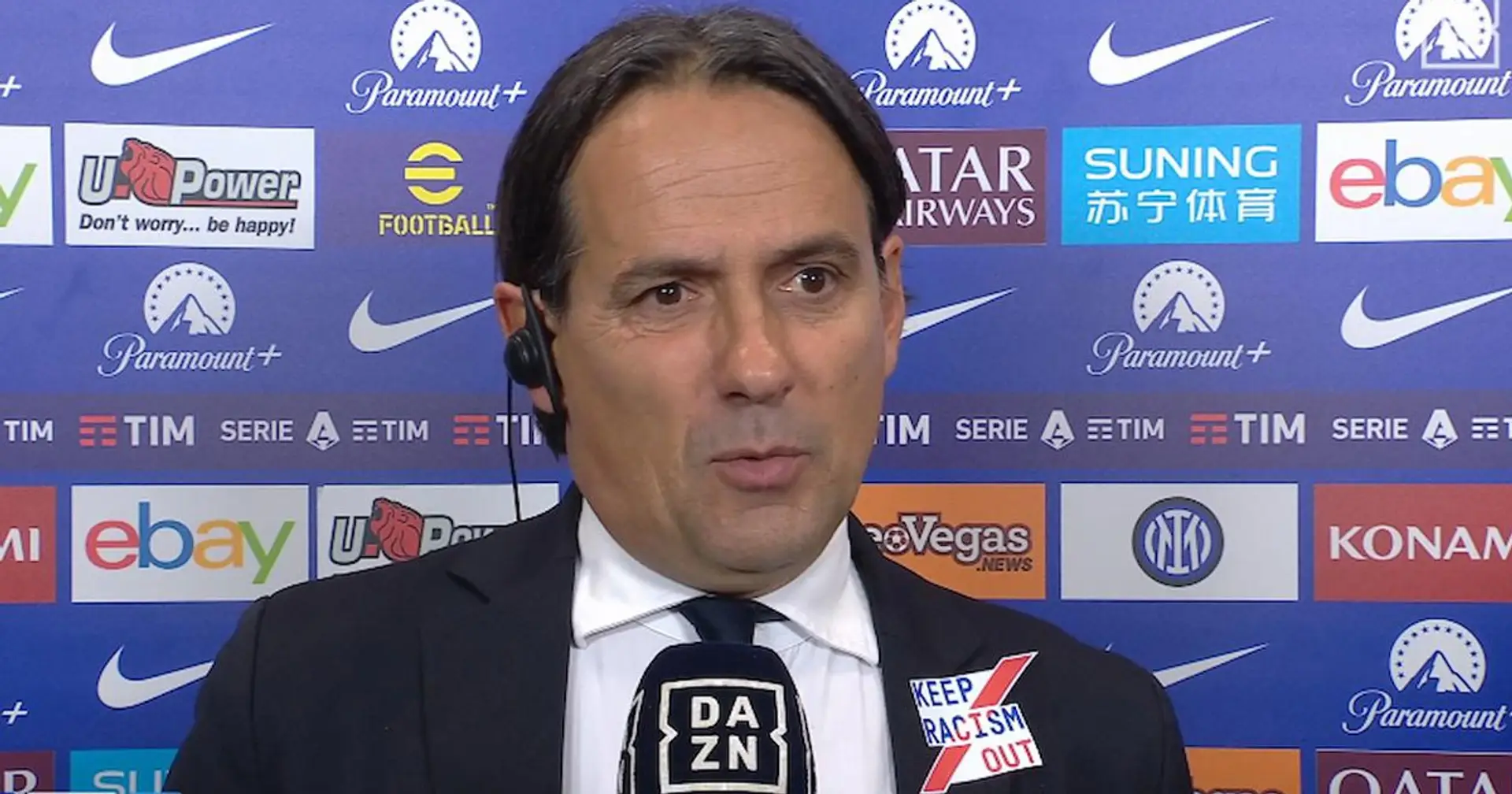 "Una leggerezza costa la vittoria": Inzaghi dispiaciuto per l'1-1 col Napoli, Inter un po' stanca