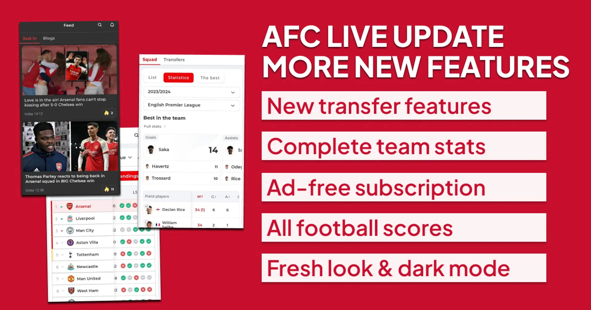 ❤️ Premium ad-free subscription, all football scores, transfer content & more new features in app UPDATE