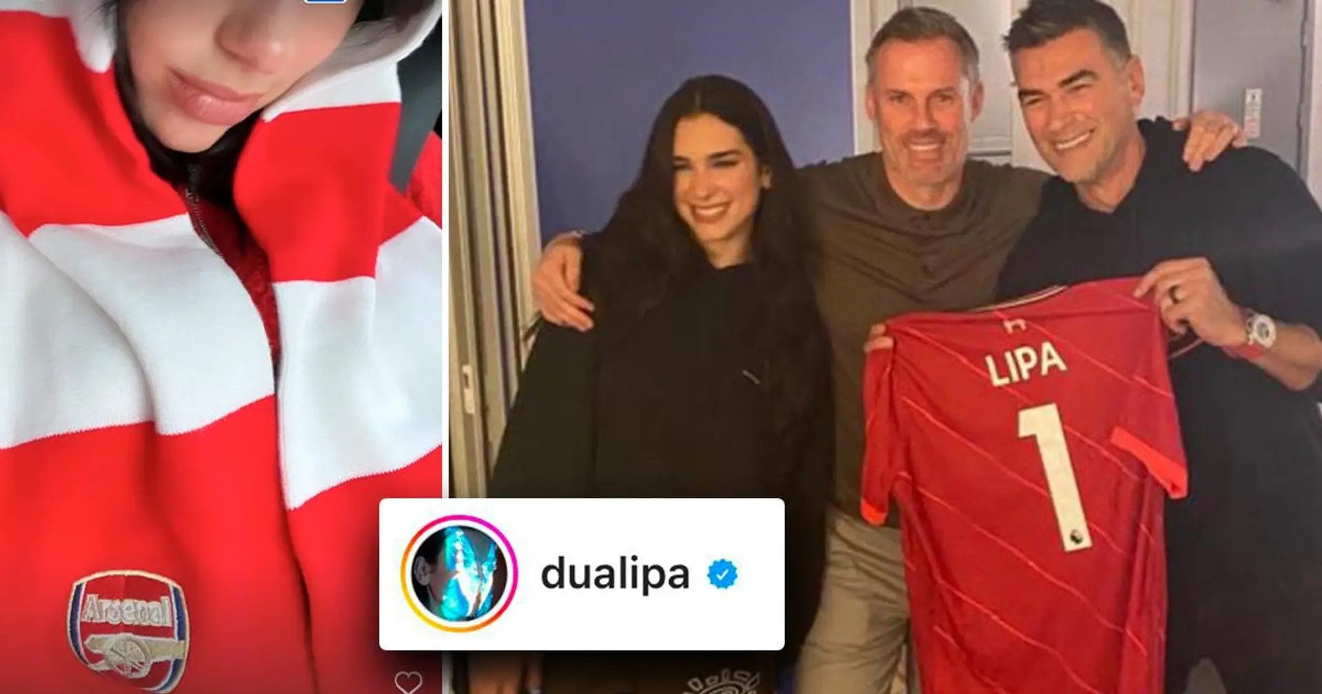 Dua Lipa shows support for Arsenal with scarf after win despite previously declaring affinity for Liverpool