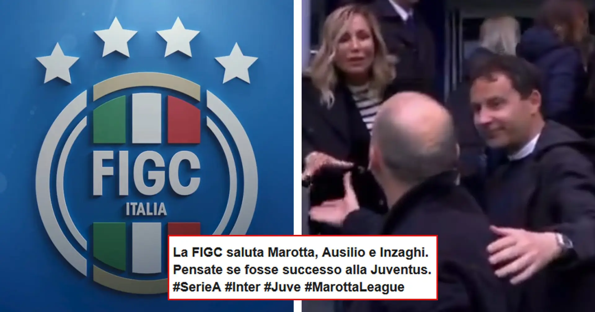 Il responsabile giustizia della FIGC ride e scherza con i dirigenti dell'Inter, gli Juventini: "Pensate se fosse stata un'altra squadra"