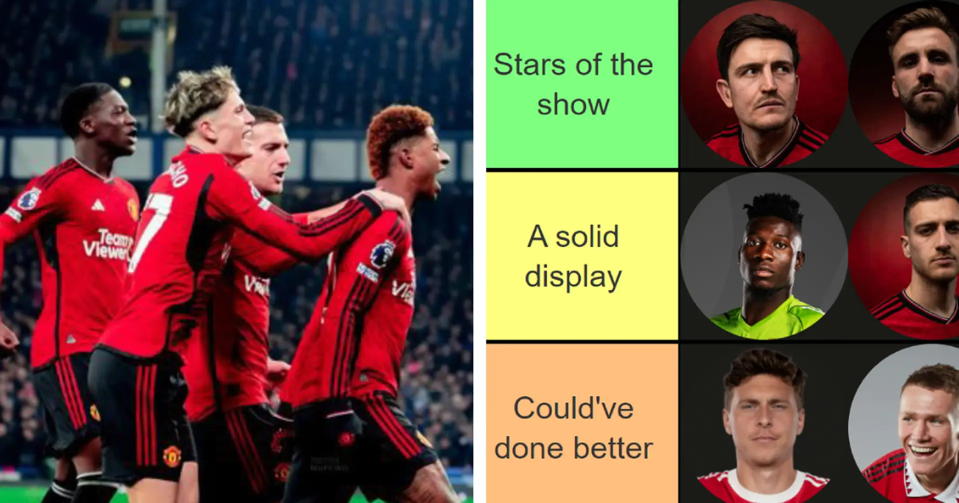 Four players shine: Man United's performance tierlist for Everton win
