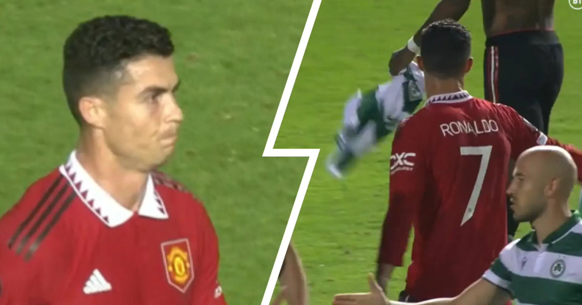 Spotted: Cristiano Ronaldo's reaction at FT vs Omonia after frustrating outing