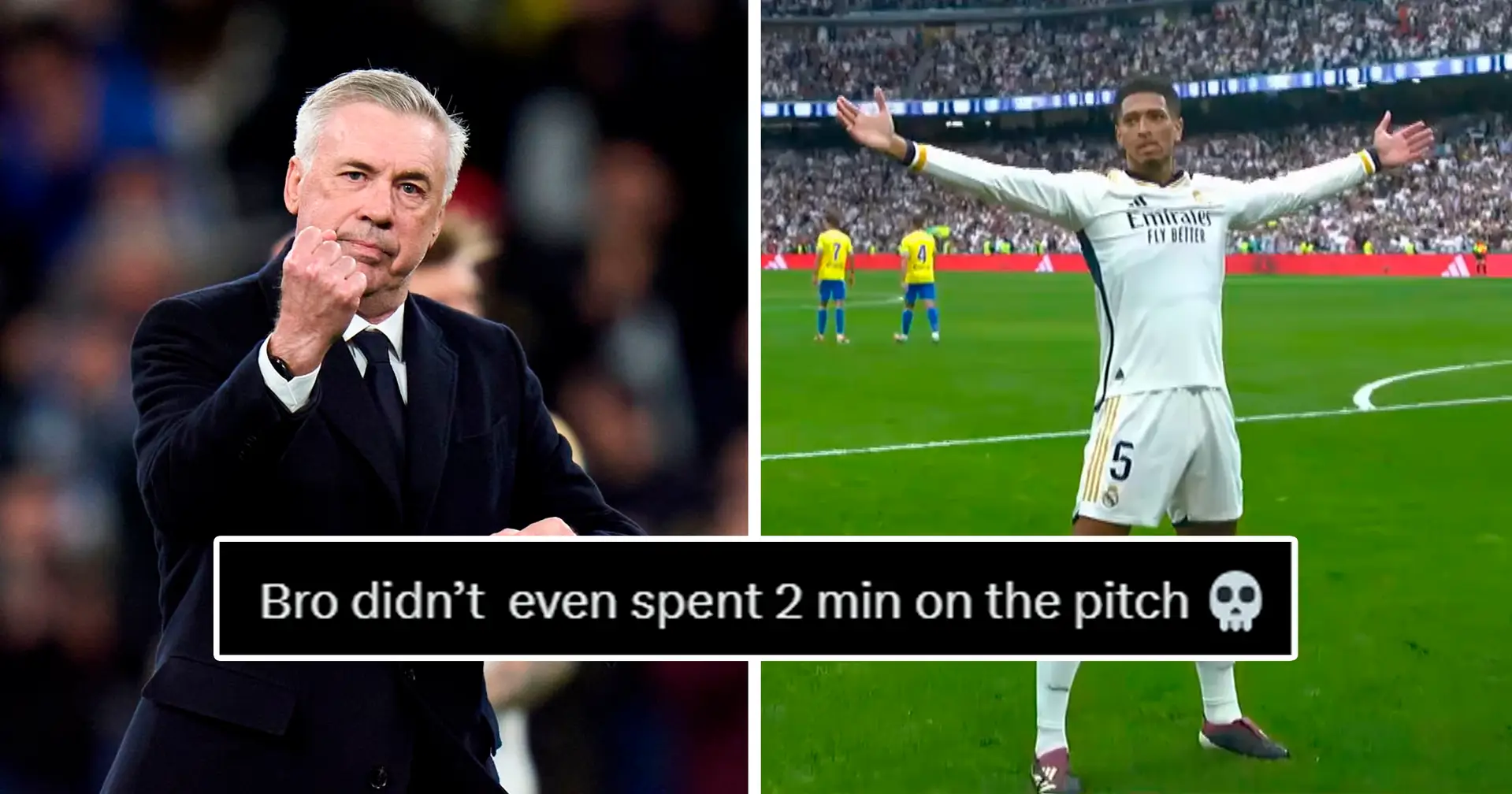 'Bro came to warm up': Real Madrid fans react to Bellingham's goal less than 2 minutes after coming on the pitch