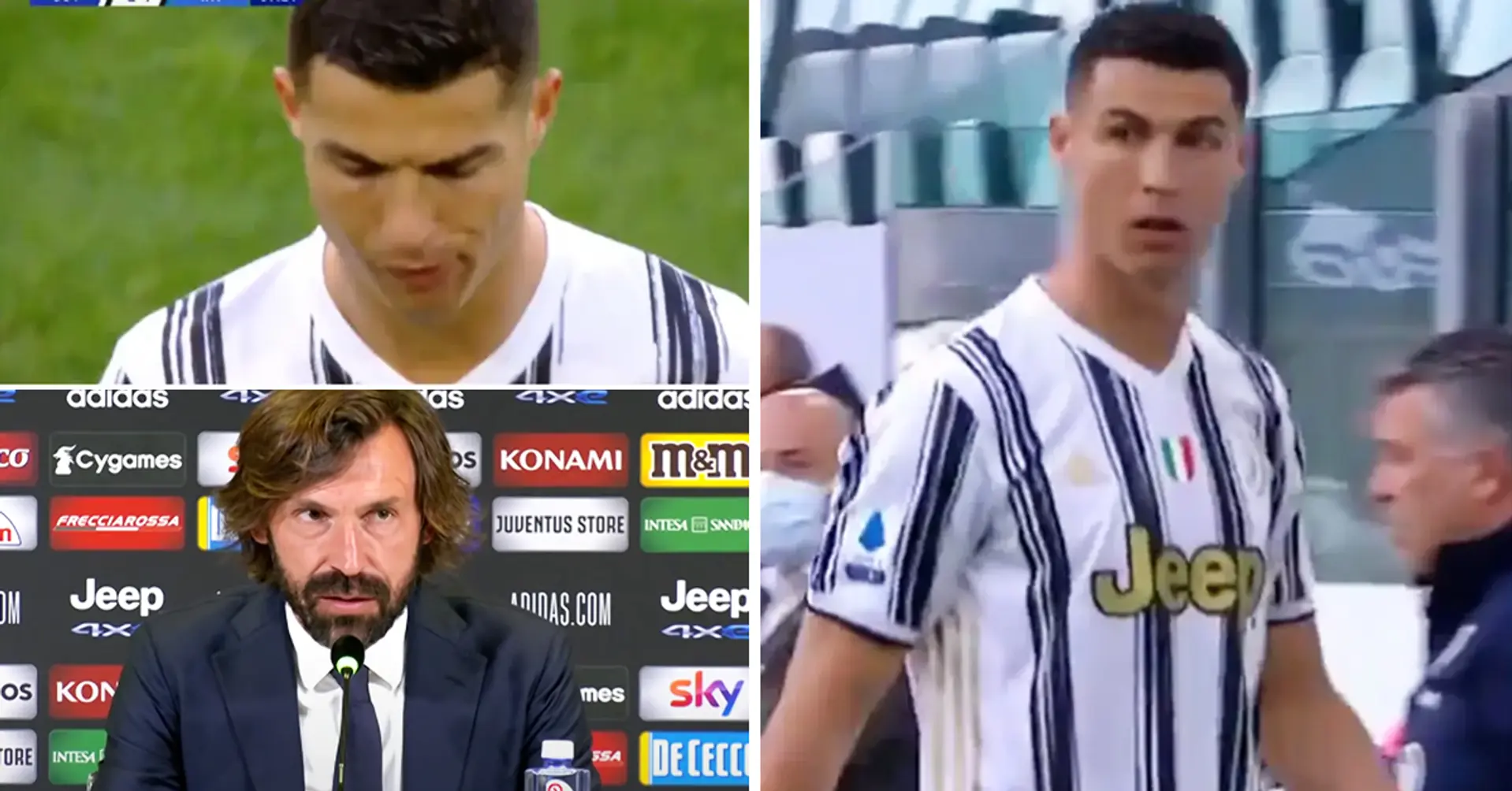 Andrea Pirlo reveals how Cristiano Ronaldo reacted to being substituted during crucial Serie A game
