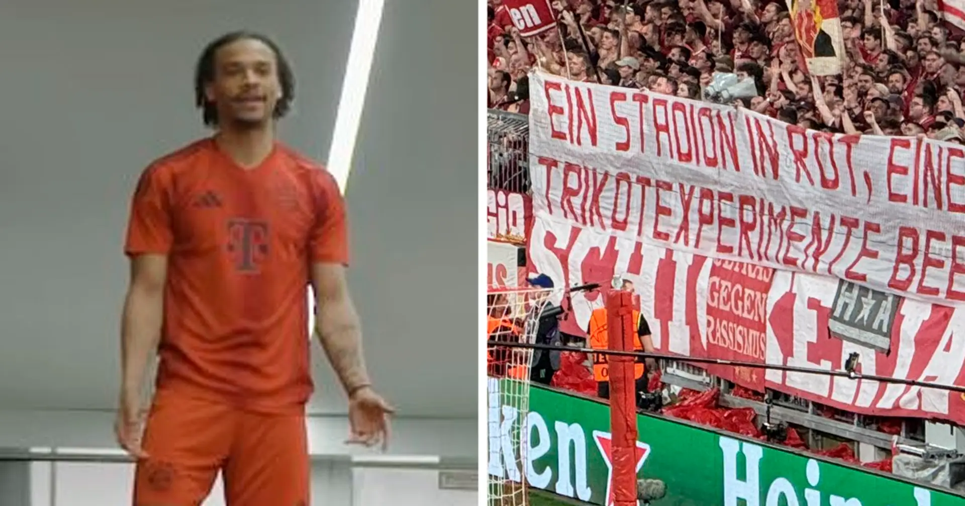 Bayern-Fans richten auf der Tribüne eine direkte Botschaft an die Vereinsbosse: "Trikotexperimente beenden!"