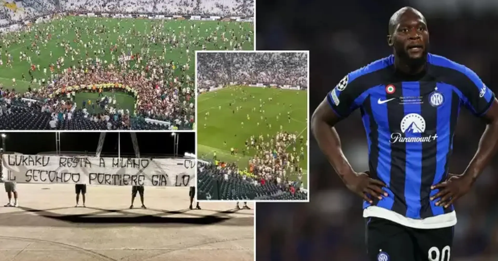 Juve-Fans stürmen Spielfeld und protestieren gegen die Verpflichtung von Romelu Lukaku