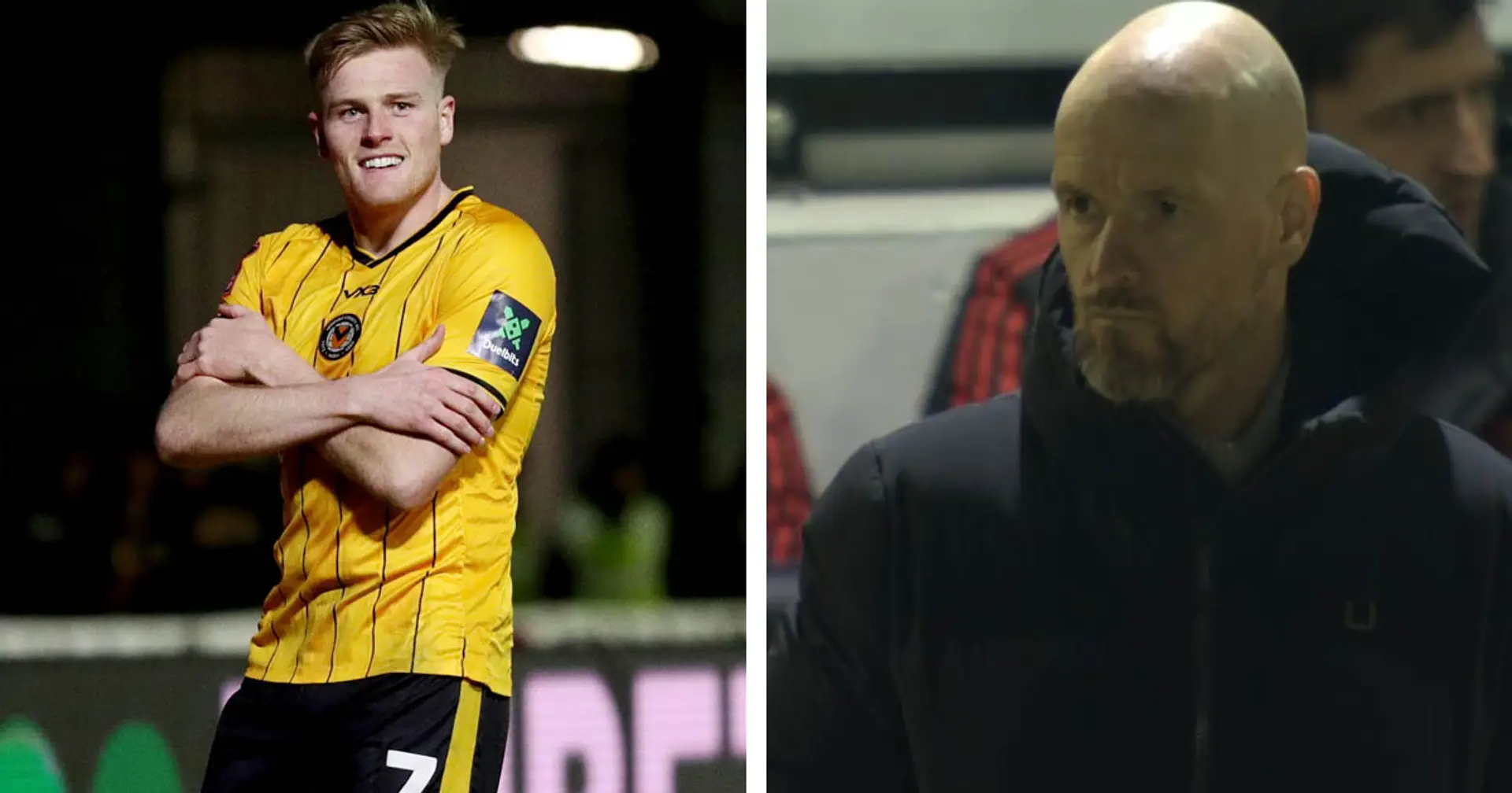 Newport County fans mock Ten Hag with brutal chant after equalizing vs Man United