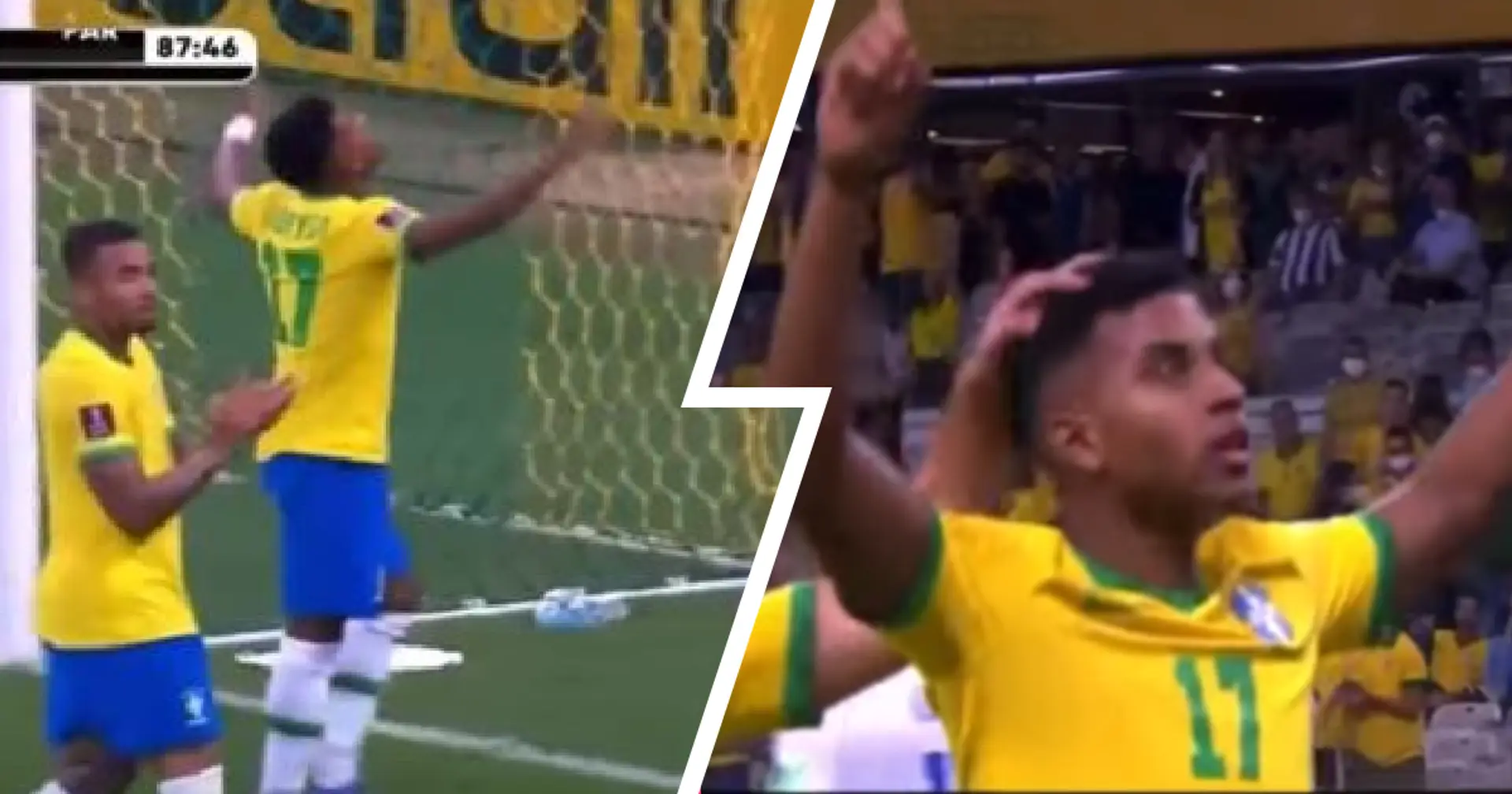 Spotted: Rodrygo scores first goal for Brazil after 6 minutes on the pitch