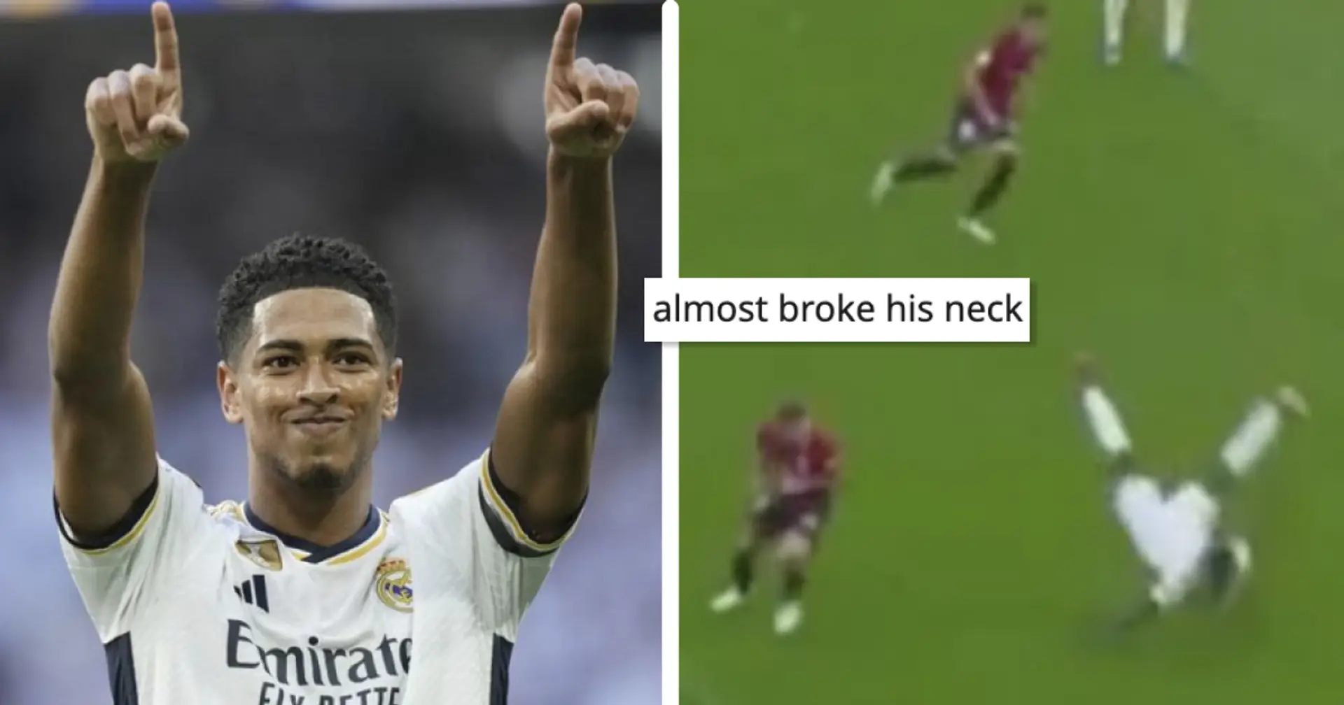 SPOTTED: Real Madrid player miraculously avoids serious injury seconds before Bellingham goal