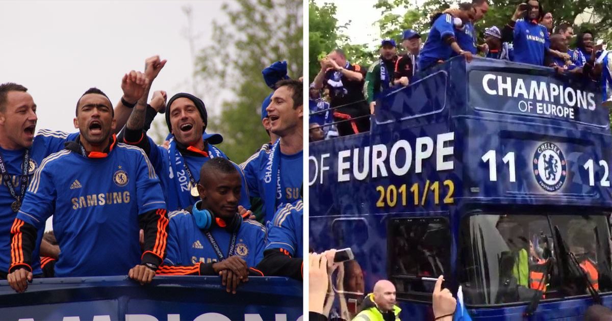 Scenes of absolute joy: relive Chelsea's Champions League parade through West London in 2012!