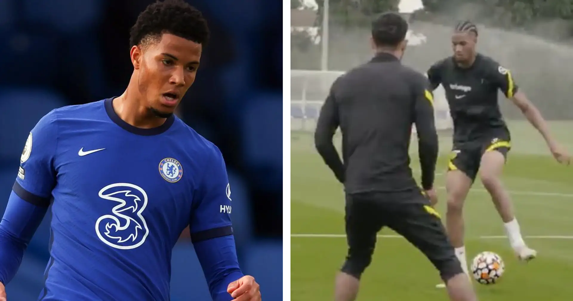 One for the future: Xavier Mbuyamba spotted during Chelsea training