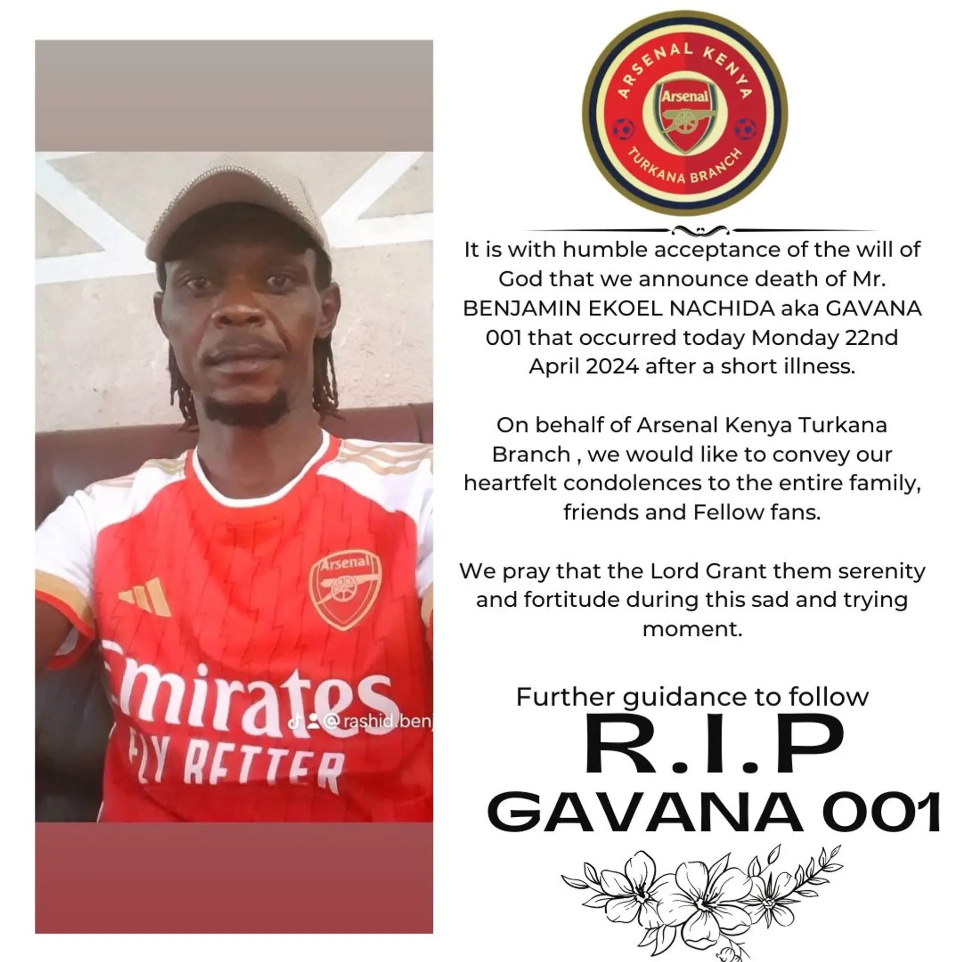 Arsenal Fraternity Mourns