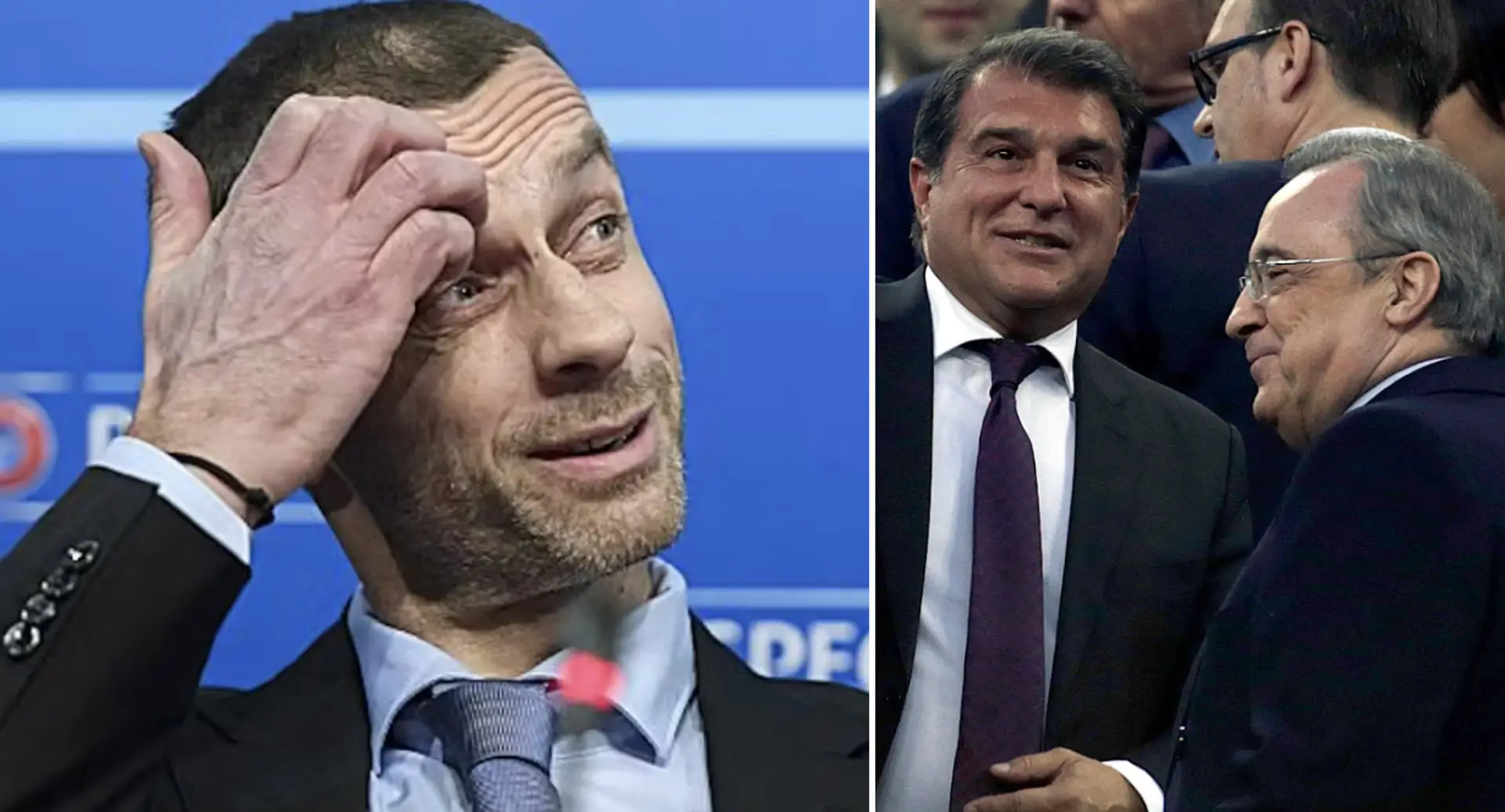 UEFA boss Ceferin reacts to Super League ruling, sends message to Perez and Laporta