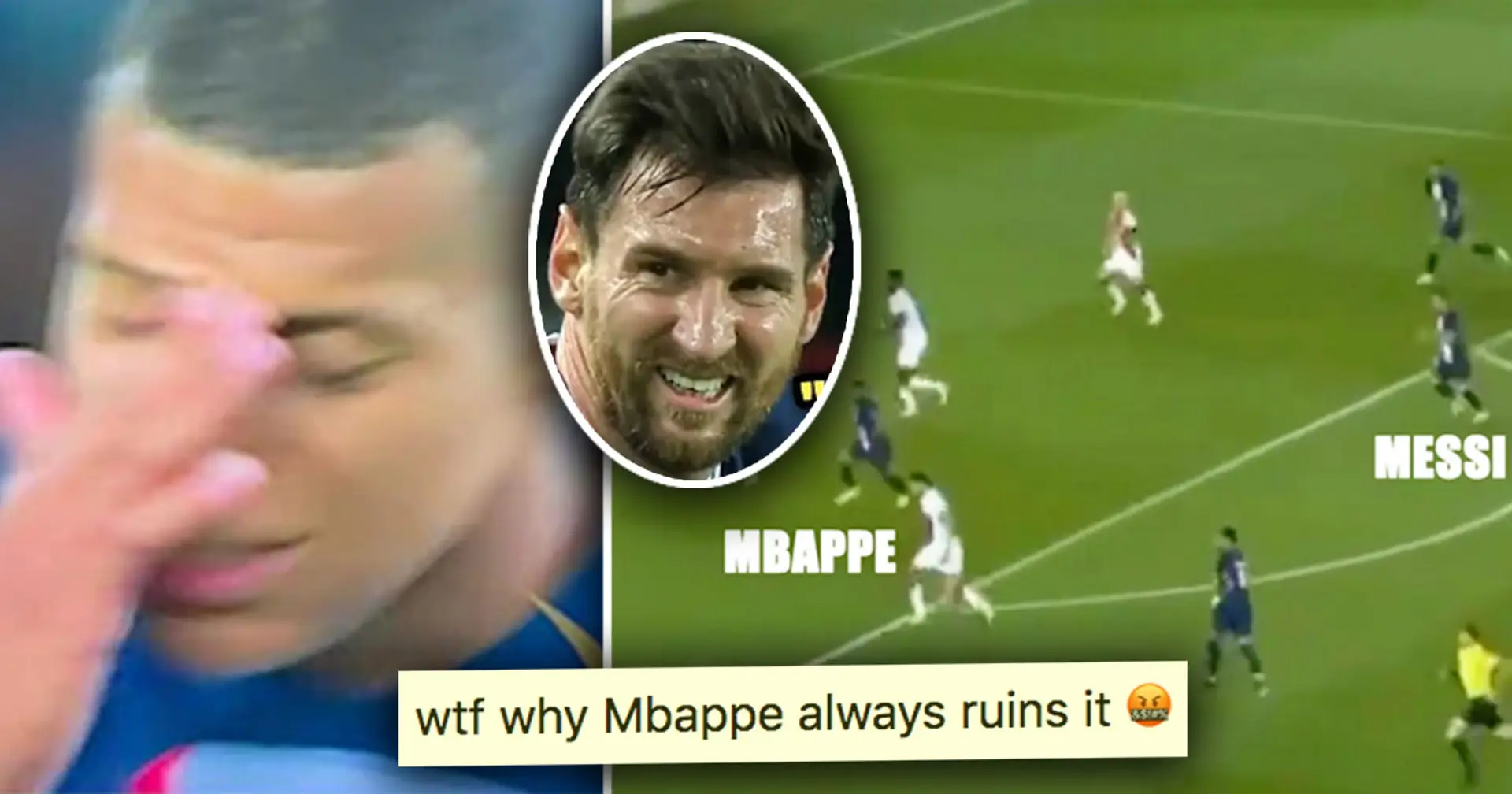 "Suarez oder Neymar würden alles tun, damit Messi trifft": Fans bemerken eine unangenehme Mbappe-Episode im PSG-Spiel