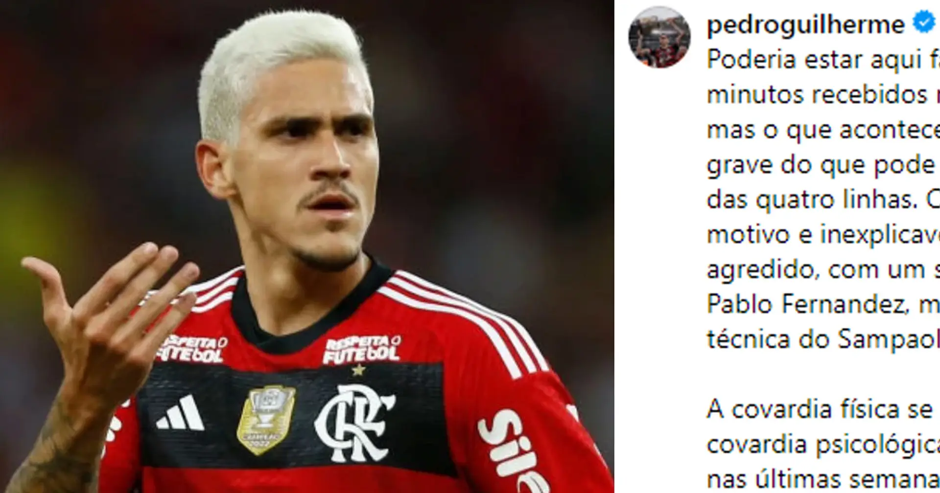Il Flamengo licenzia il vice-allenatore che ha preso a pugni Pedro: il post su Instagram del brasiliano è virale