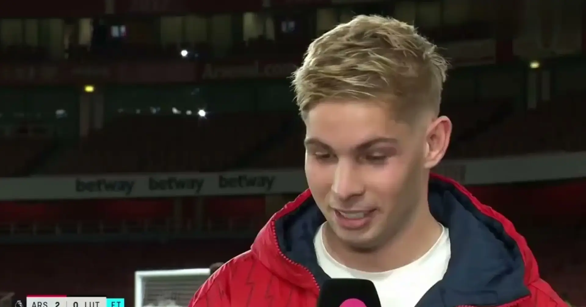 'It’s been a really tough season': Emile Smith Rowe speaking after Man of the Match display v Luton