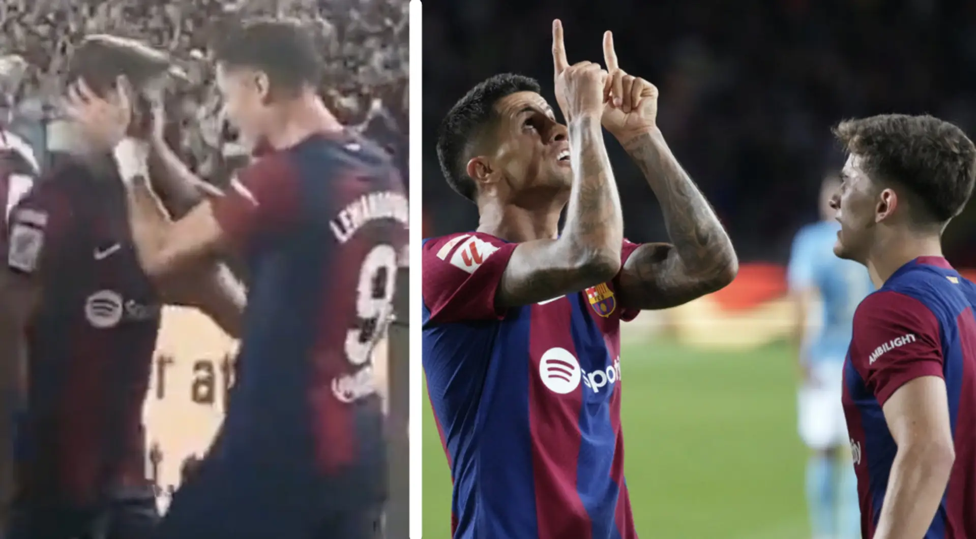 Pats Cancelo, interrupts his touching celebration: Gavi's actions at 3-2 v Celta spotted
