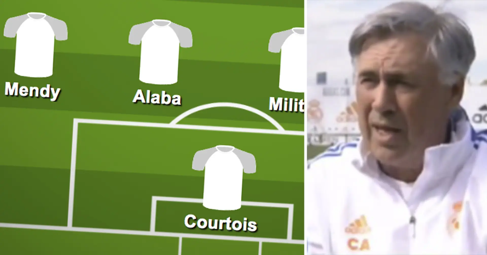 Ancelotti reveals formation he'll go with in El Clasico