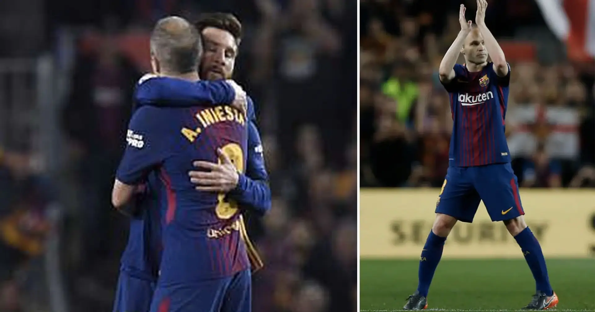 Heartfelt moment when Iniesta passed armband to Messi in his last Clasico: what did he tell Leo?