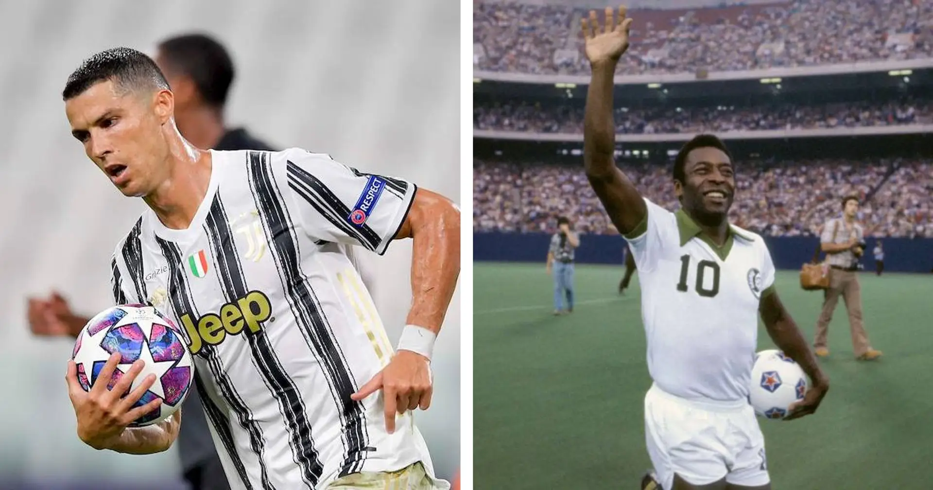 CR7 supera Pelé per gol realizzati in carriera: i tifosi rendono omaggio al portoghese