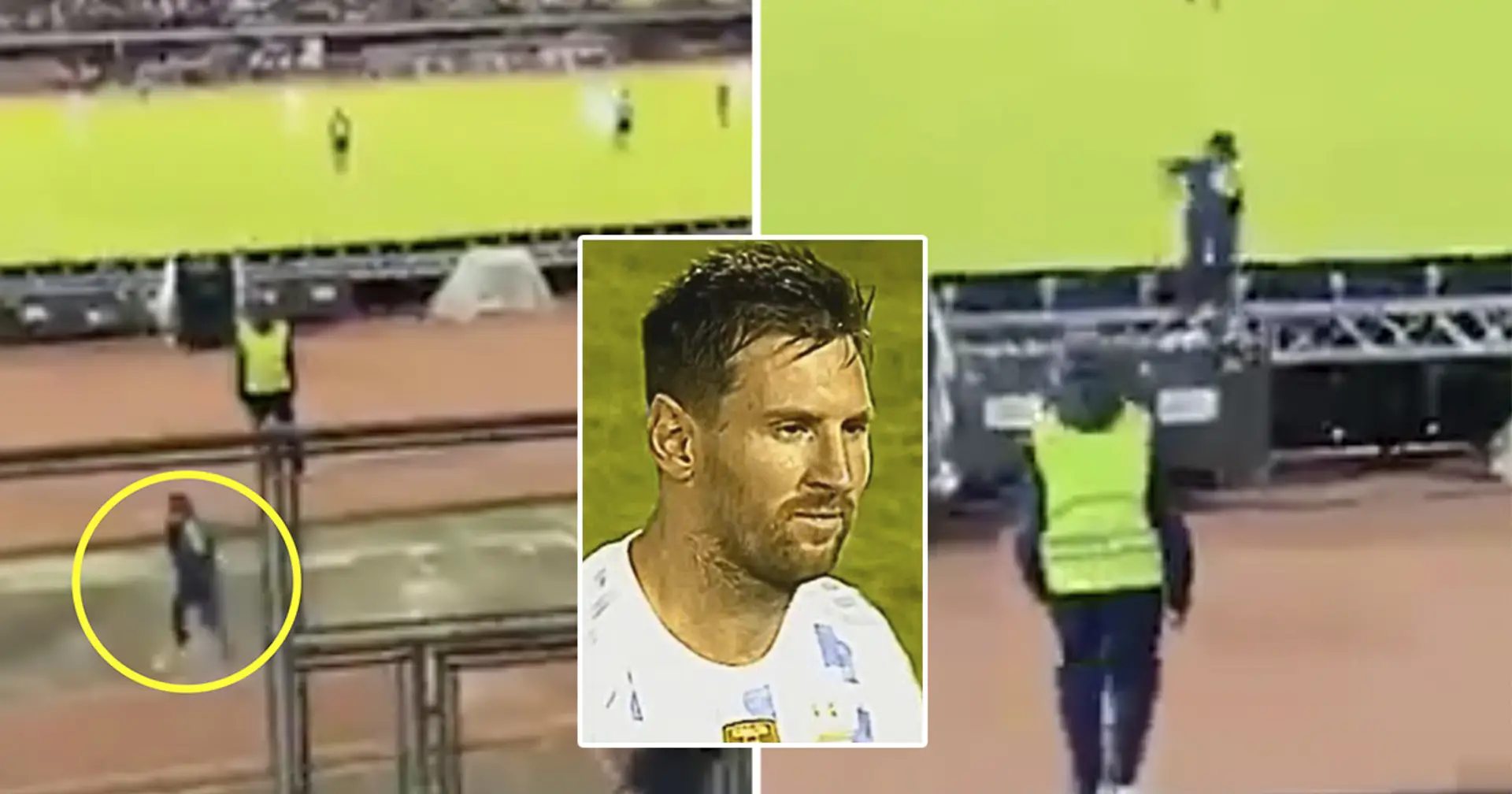 Little Venezuelan kid escapes stands to hug Messi at full time, Leo's reaction caught on camera
