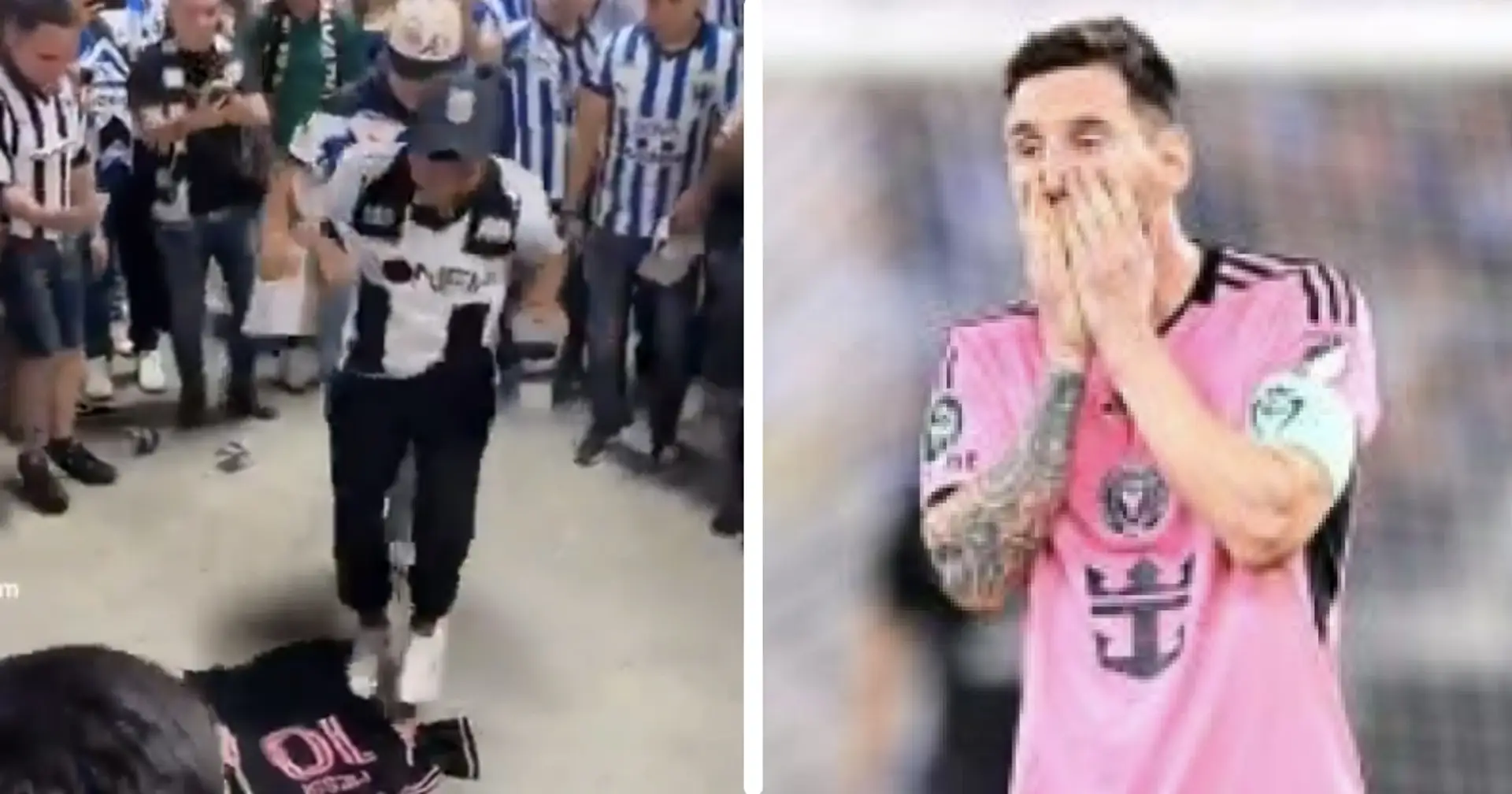 Monterrey fans step on Leo Messi's Inter Miami shirt after eliminating them from Champions Cup