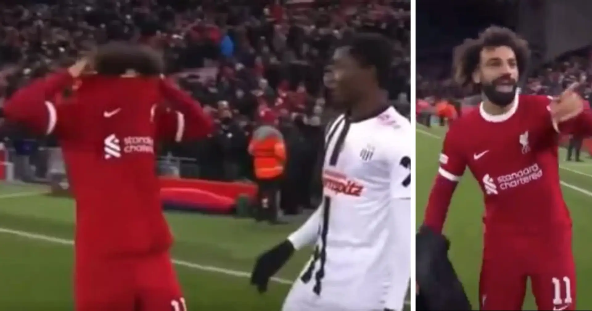 'I'll give you second one inside!': Salah popular among LASK players as two approach him for his shirt at full-time