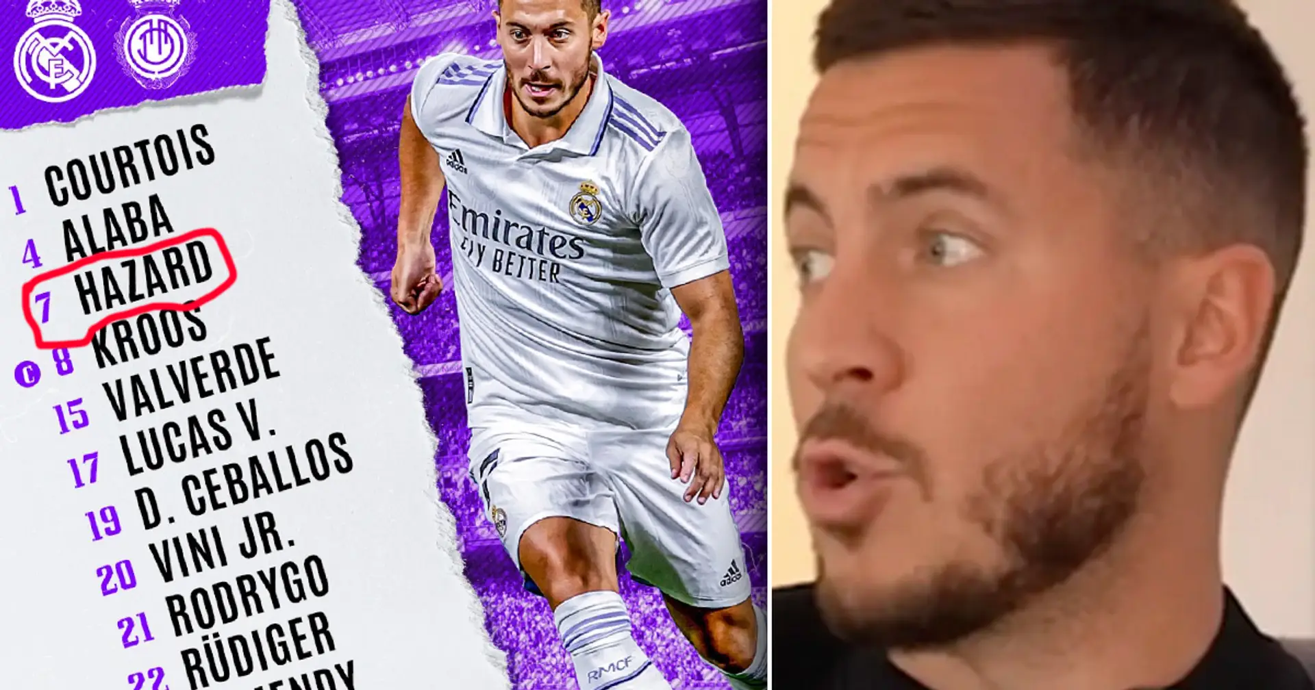 When was the last time Eden Hazard started for Real Madrid? Answered