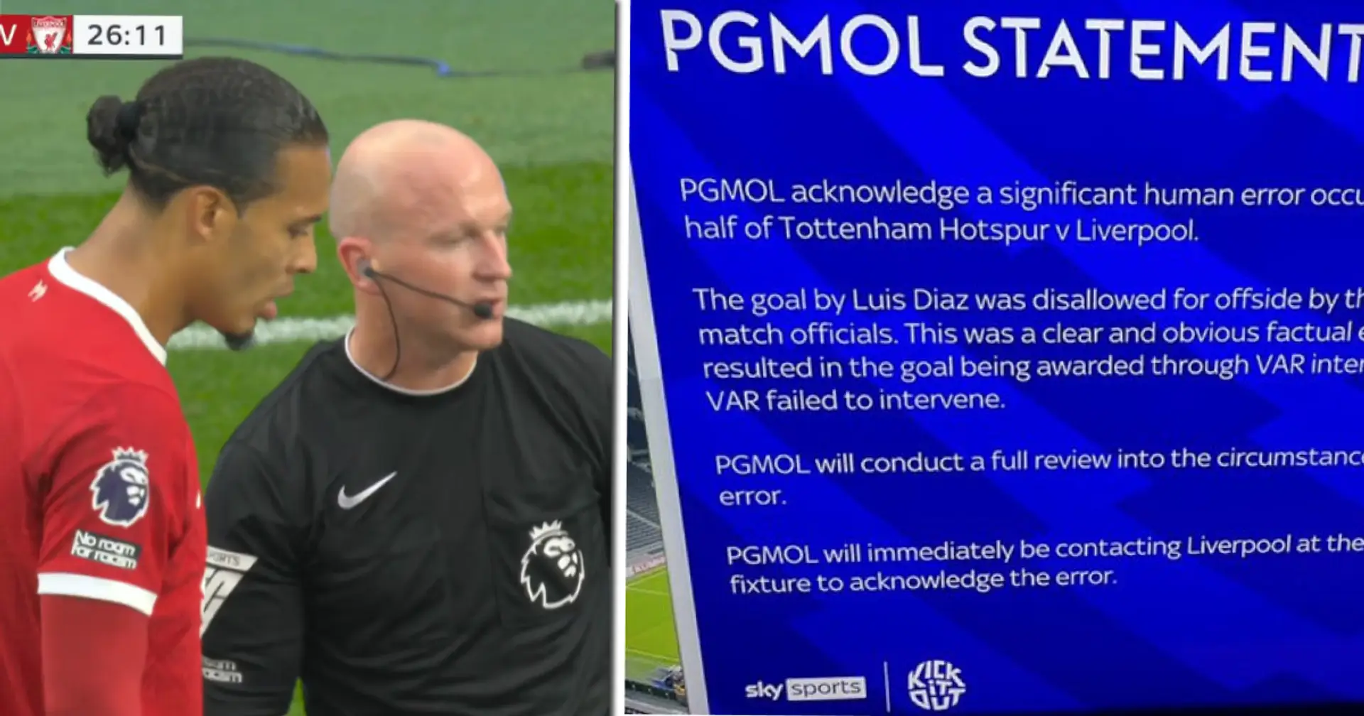 PGMOL admit Luis Diaz offside decision was wrong