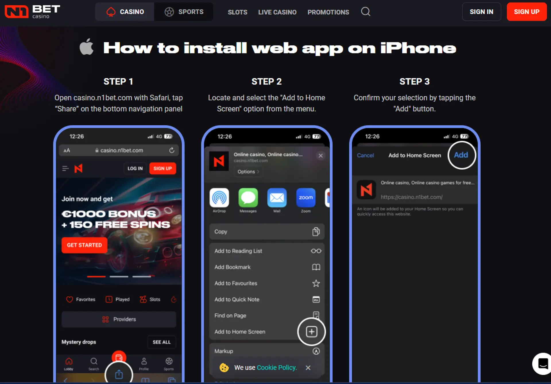 N1bet app