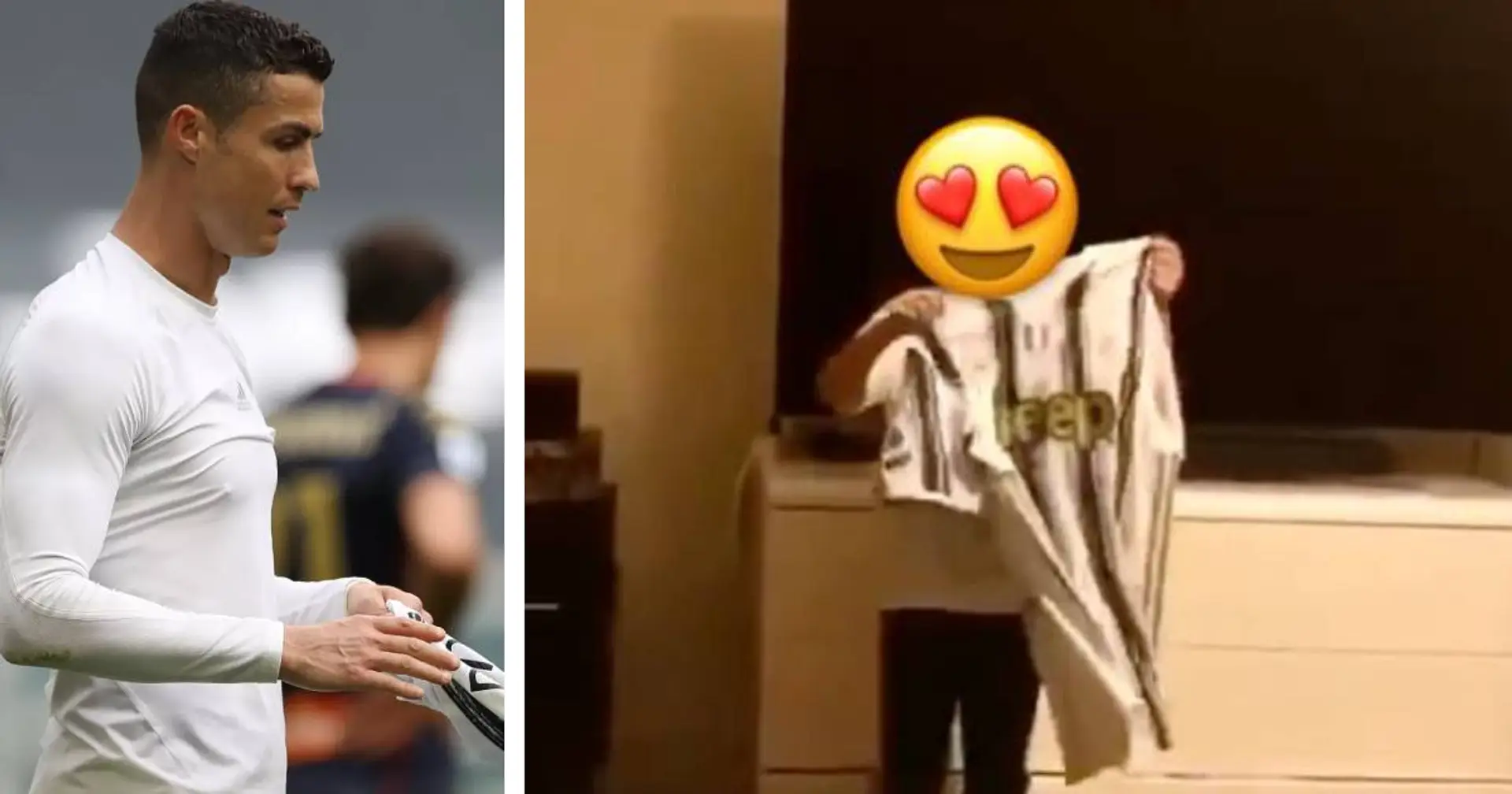 CR7 regala la maglia al figlio dell'ex Juve Criscito: la reazione del piccolo tifoso è emozionante 