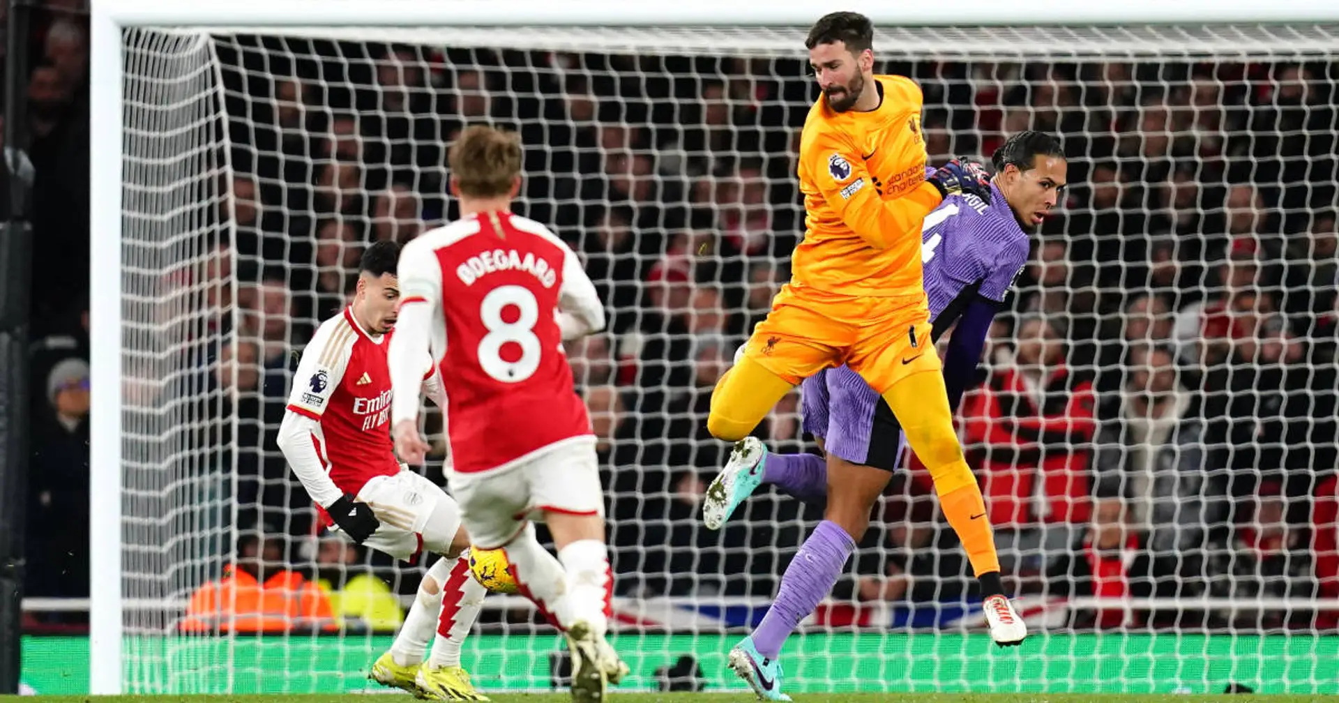 Alisson 3.5, Van Dijk 4: rating Liverpool players in Arsenal defeat