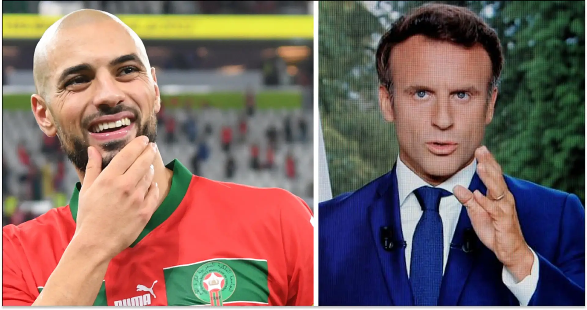 Le président français Macron a déclaré à Amrabat qu'il était "le meilleur milieu de terrain de la Coupe du monde"