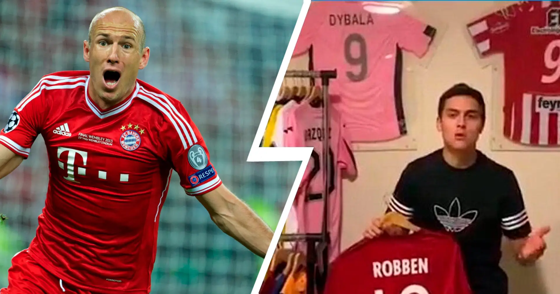 Dybala zeigt das Trikot von Arjen Robben und schwärmt vom Ex-Bayern