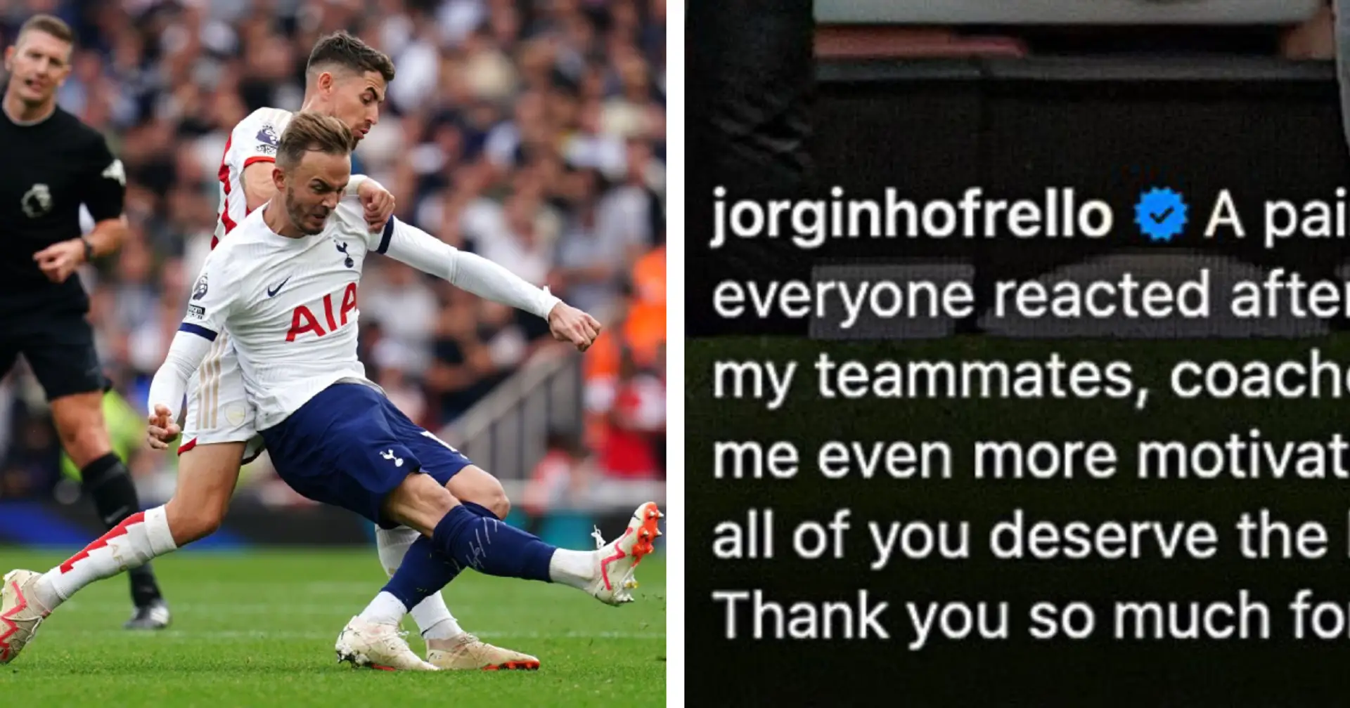 'It gives me motivation to work harder': Jorginho reacts to his error vs Tottenham