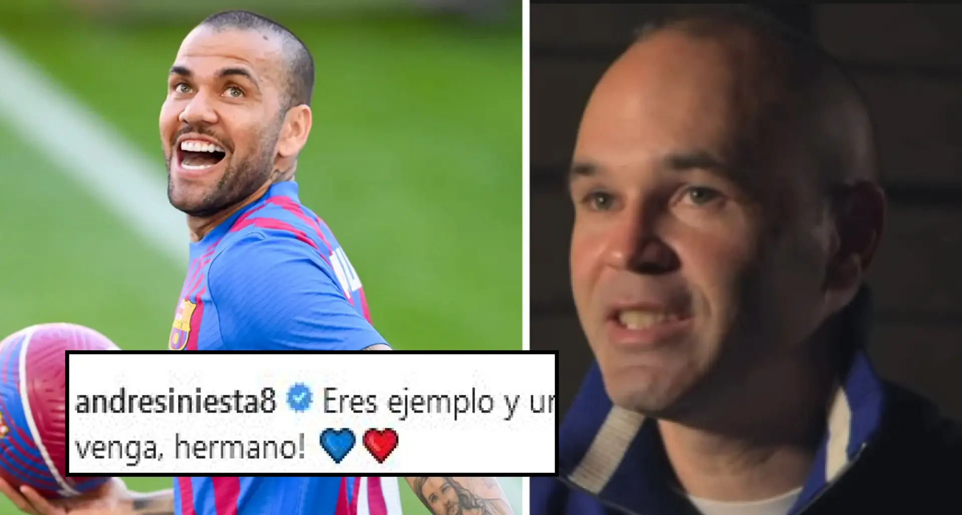 'You are an example': Iniesta and other stars pay tribute to Alves as he bids farewell to Barca