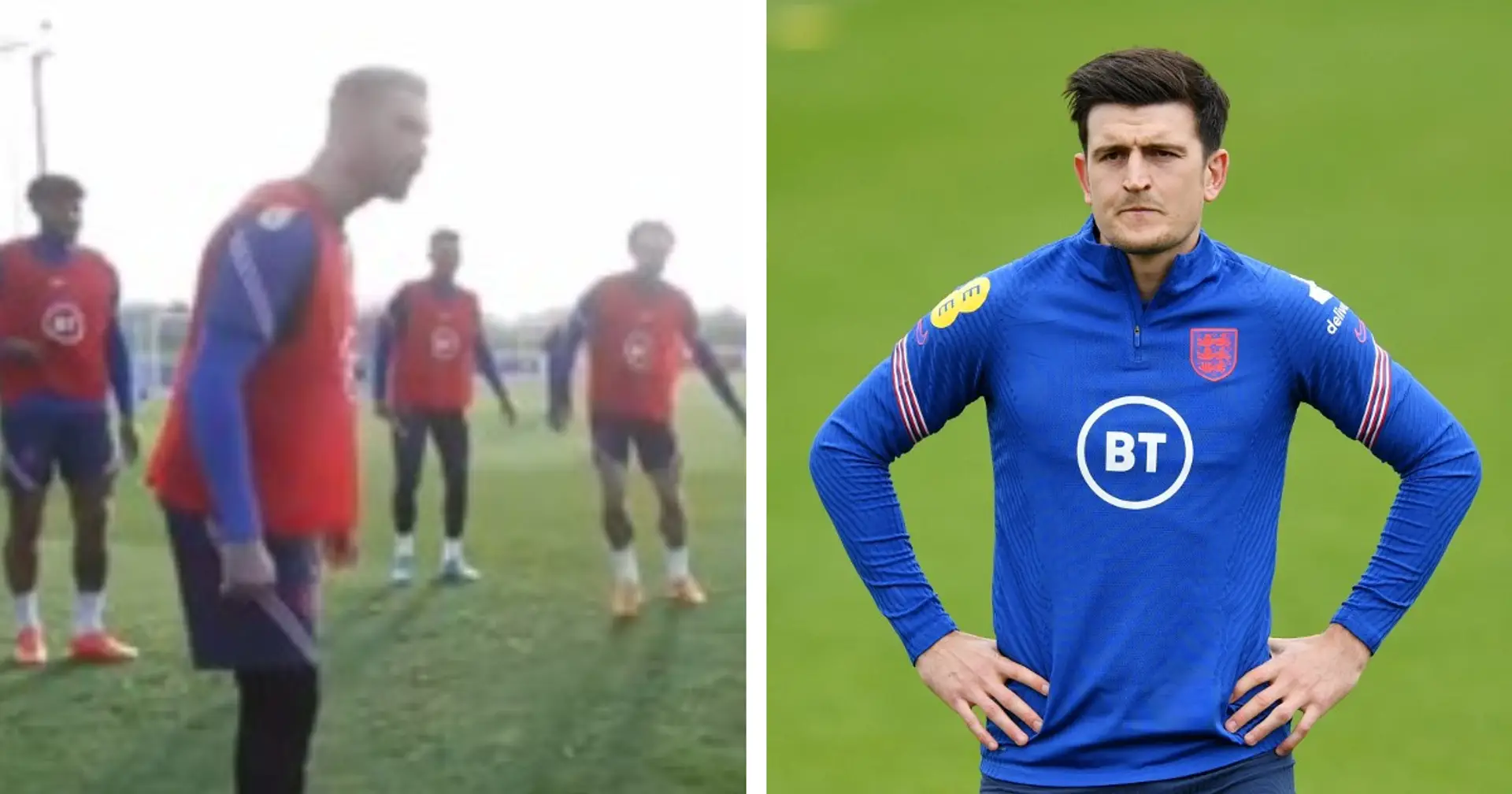 'What are you doing?': Jordan Henderson baffled by Harry Maguire during England training