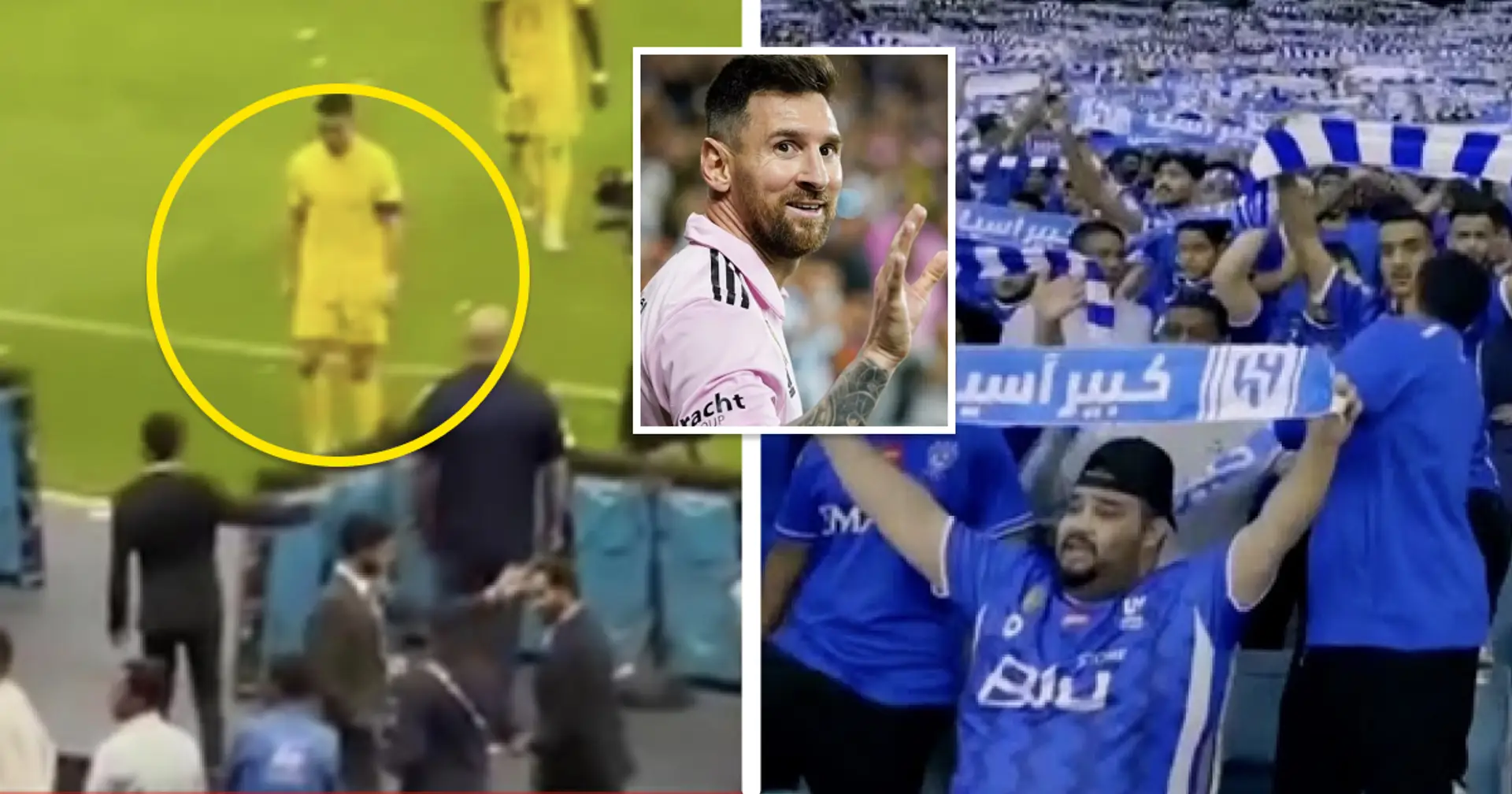 Fans chant Messi's name during Saudi Clasico – Ronaldo's reaction spotted