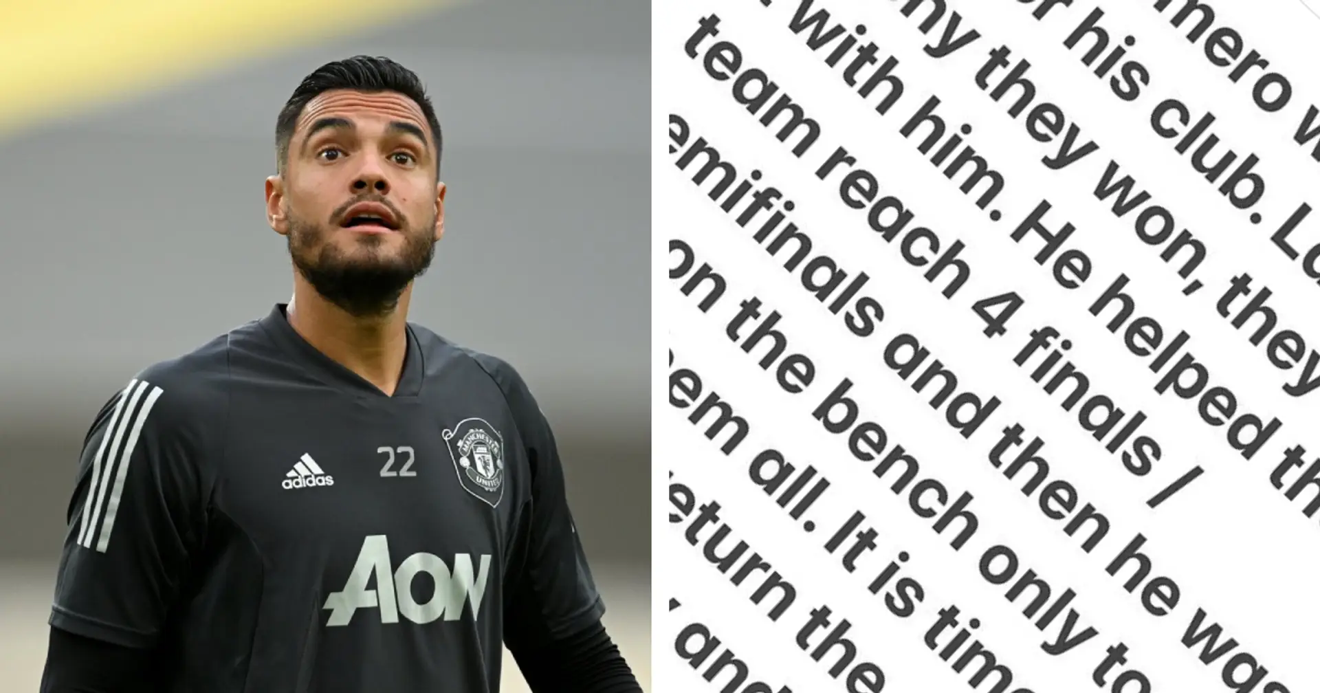'It is time to let him go. Respect for once!': Sergio Romero's wife slams Man United