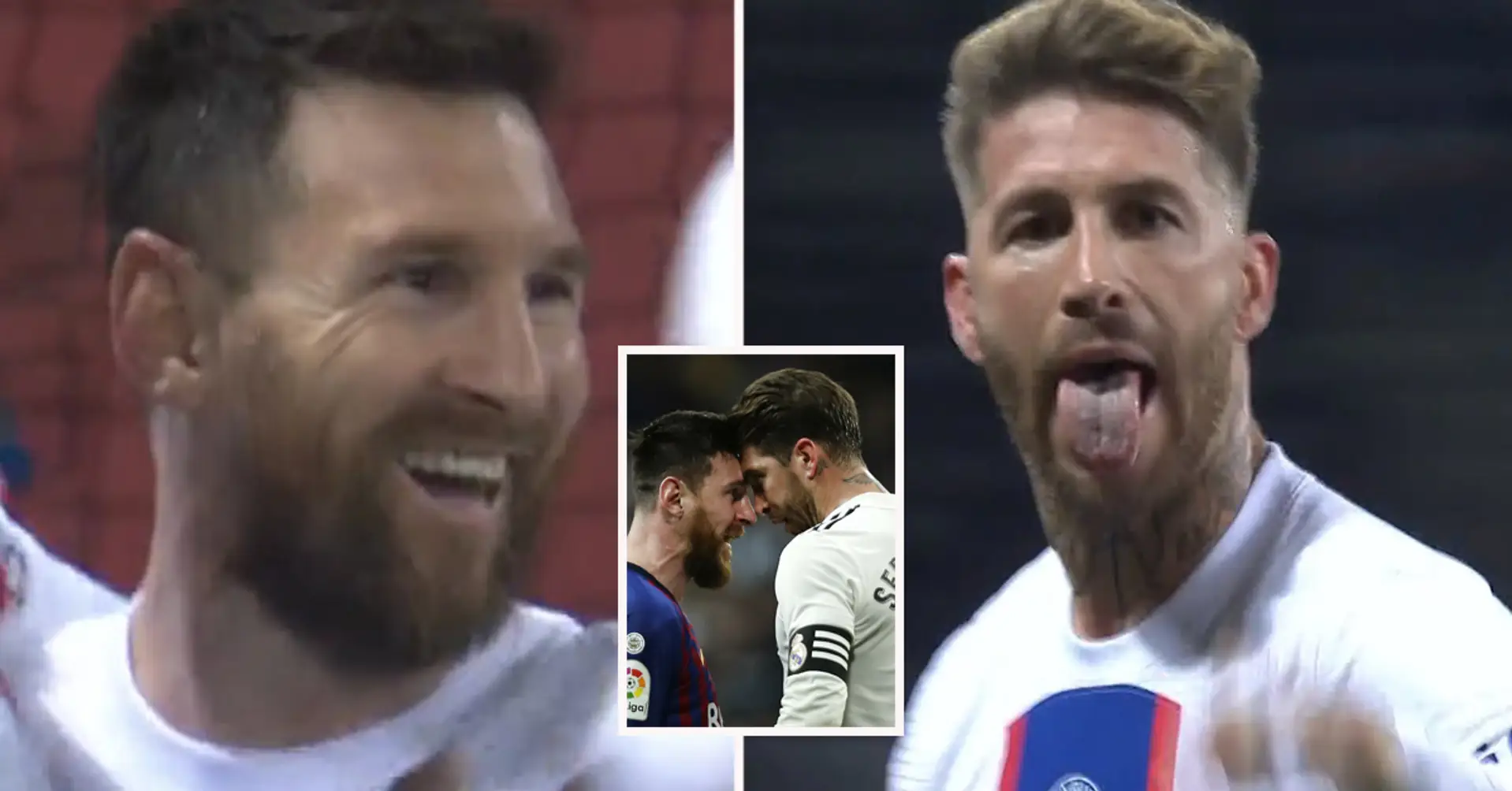 Paralleluniversum: Messi und Ramos umarmen sich nach einem Tor vor laufender Kamera - diese Aufnahmen sind schwer zu begreifen 
