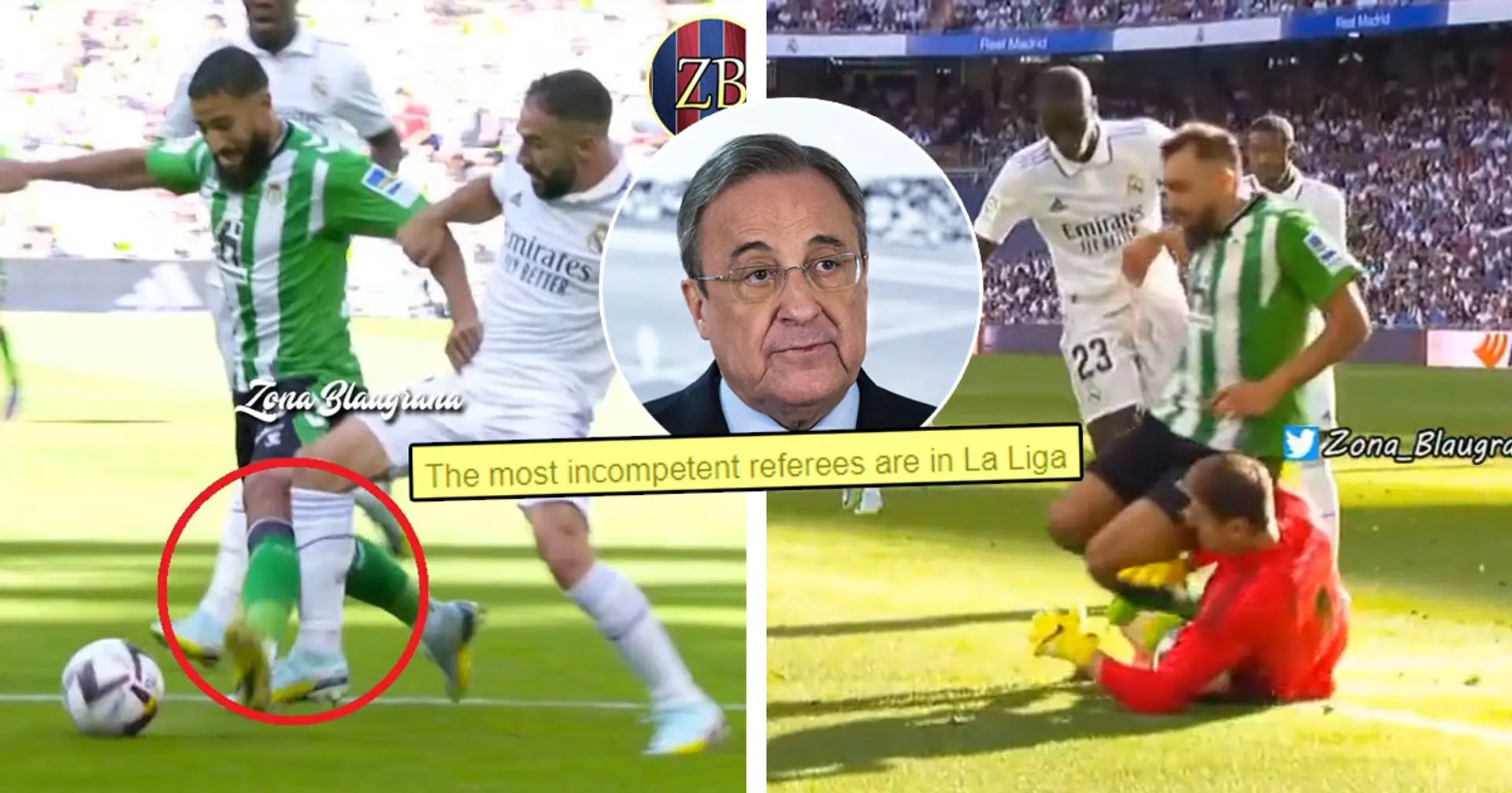 'Vardrid' trending on Twitter after referee ignores 2 potential penalties in Real Madrid game