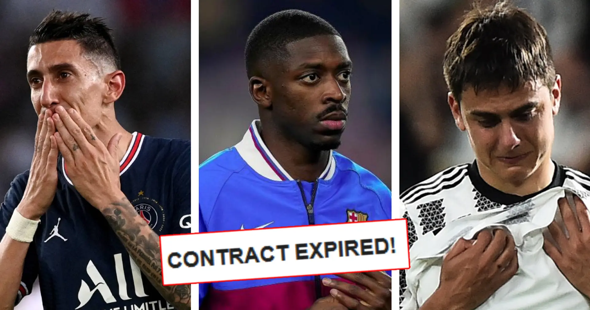 Free market: Dembele and 20 top players whose contract expire in a few hours