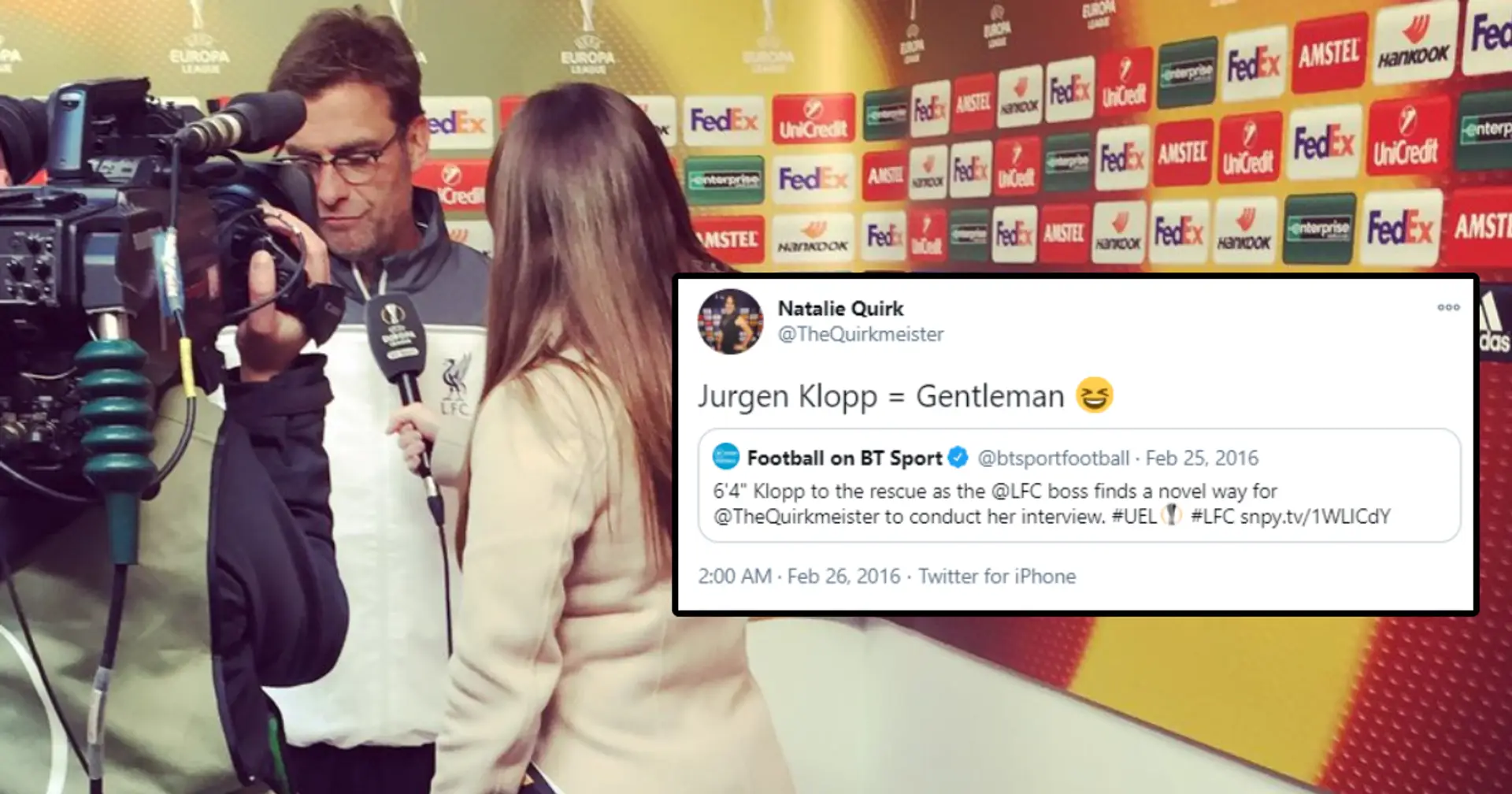 'Jurgen Klopp = Gentleman': When 6’4 Klopp helped petite reporter solve height disparity for interview